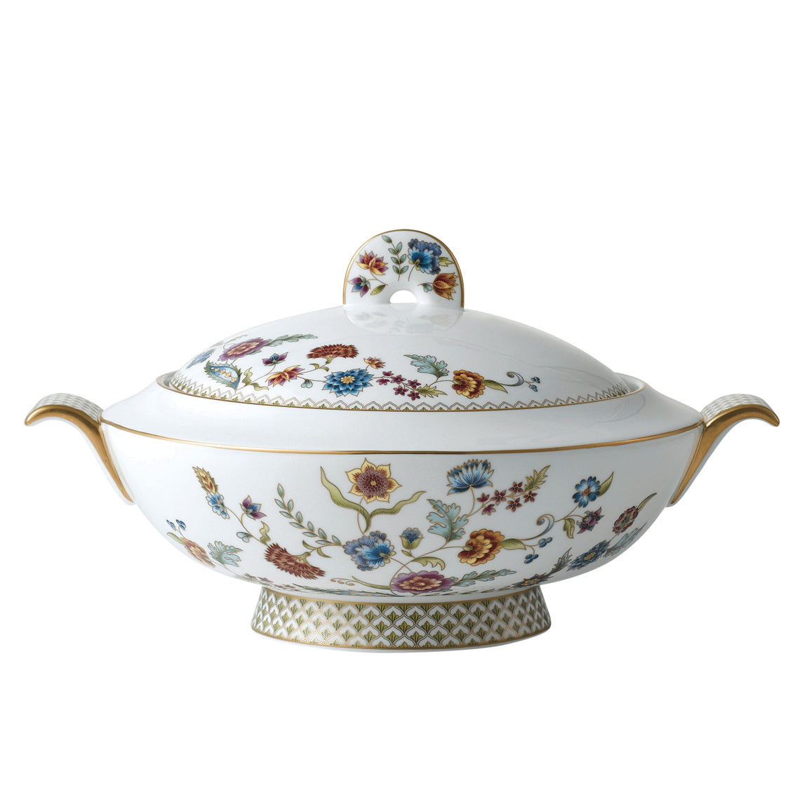 Prouna Gione Covered Vegetable Bowl / Soup Tureen Small White Background Photo