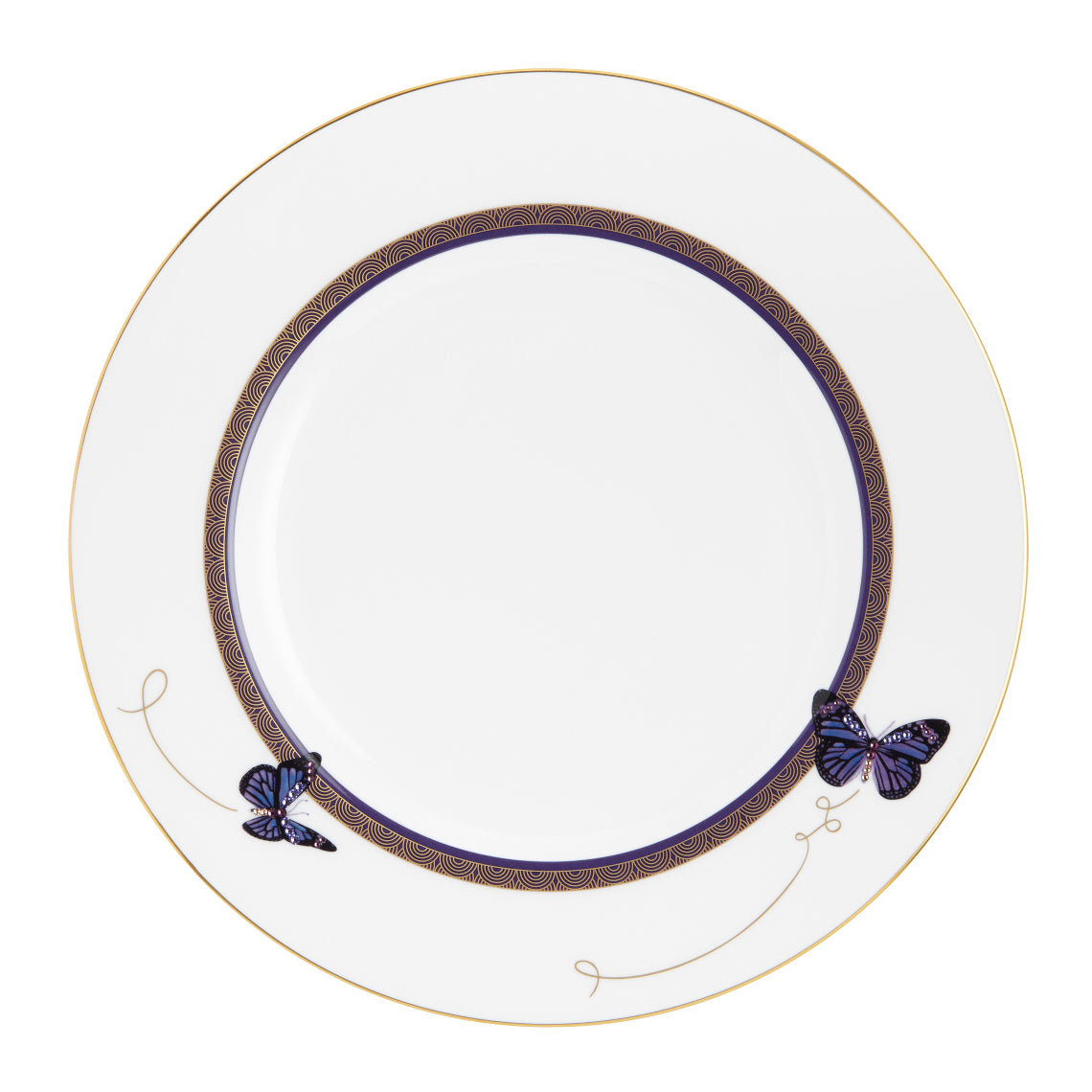 Prouna My Butterfly Dinner Plate w/ Crystal White Background Photo