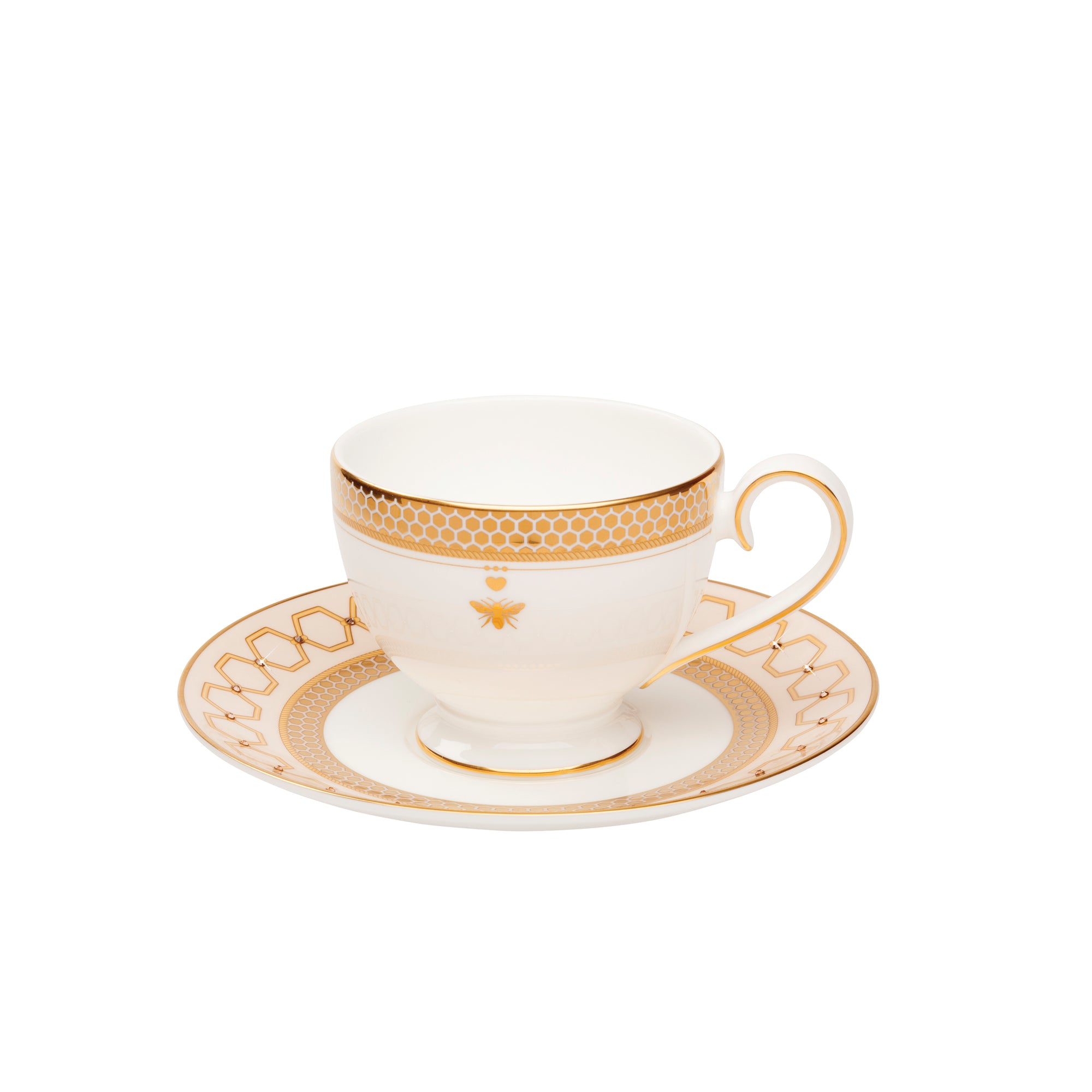 Prouna Honeydew Tea Cup & Saucer White Background Photo