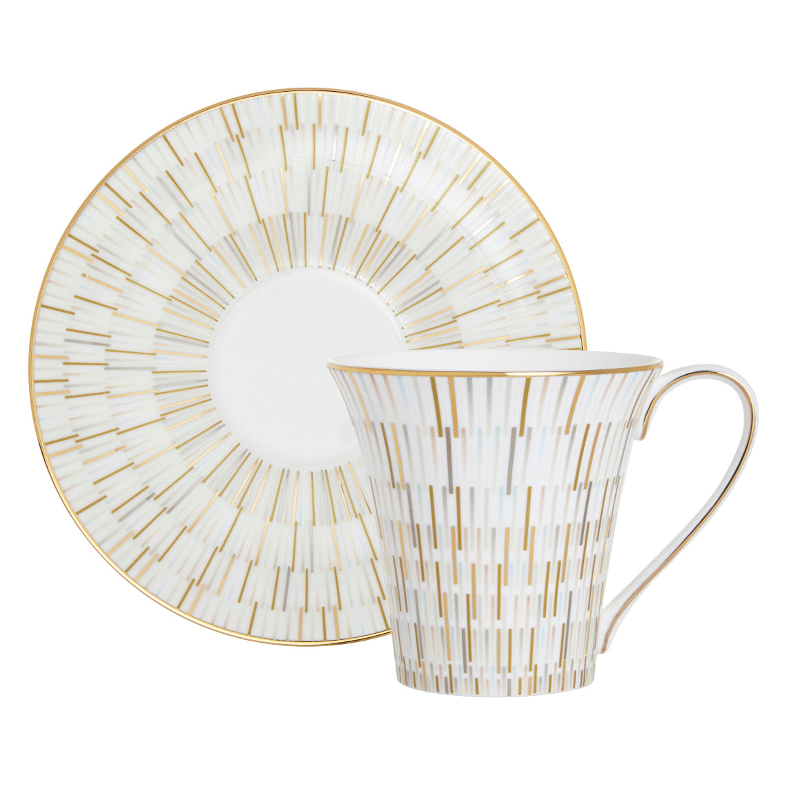 Luminous Tea Cup & Saucer Bowl White Background Photo