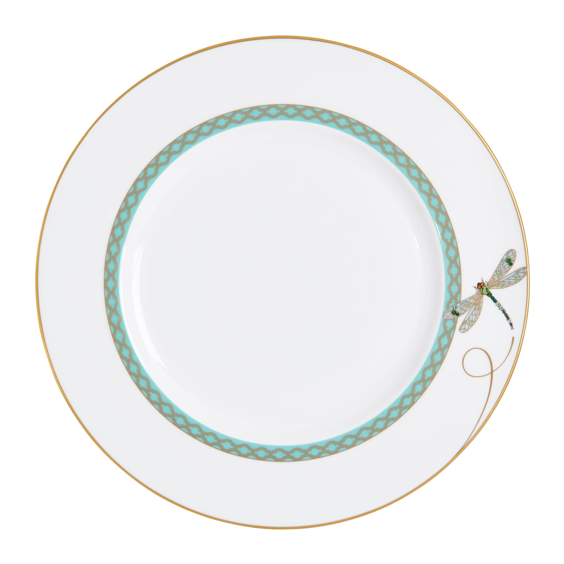 Prouna My Dragonfly Dinner Plate with Crystal White Background Photo