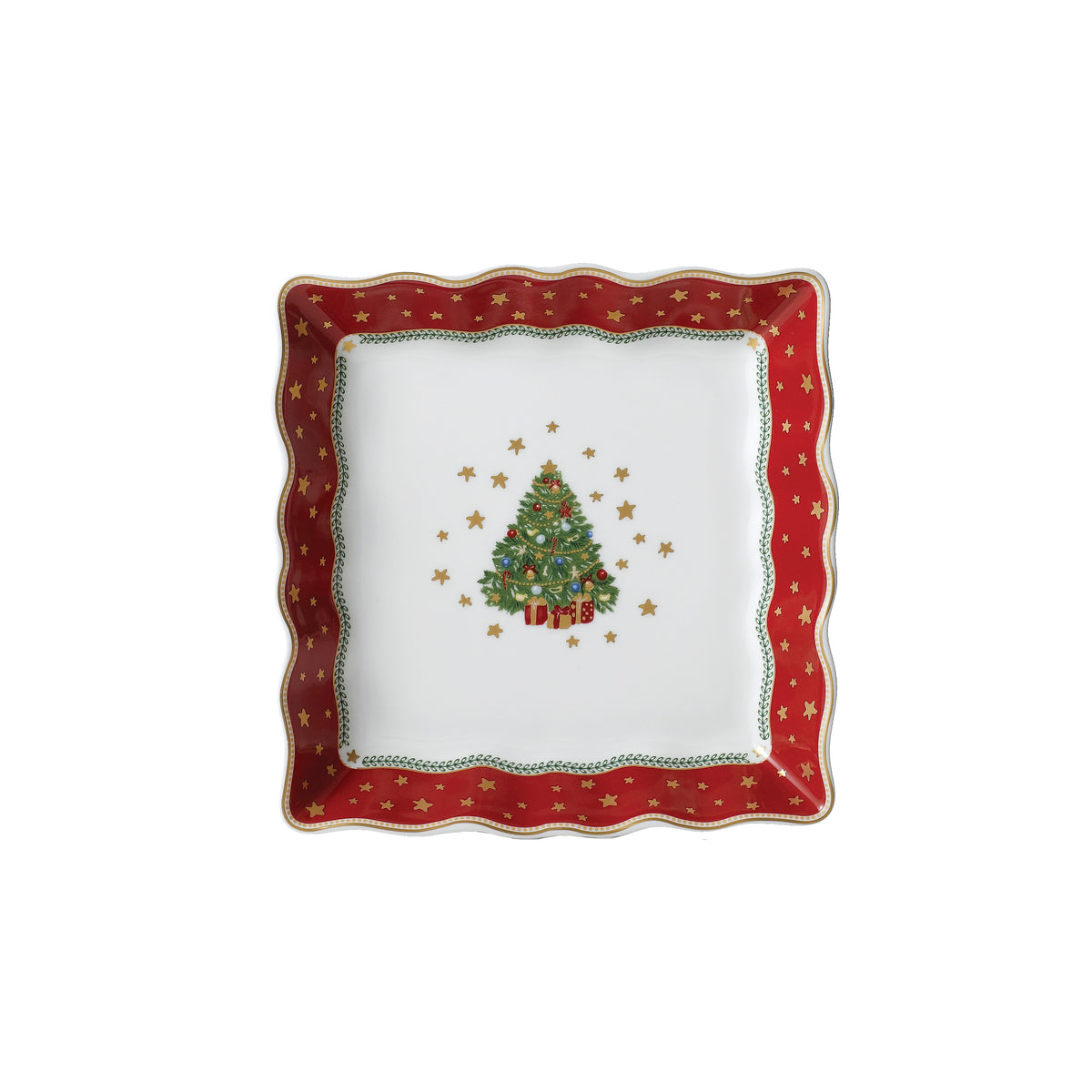 My Noel 7&quot; Lace Square Tray White Background Photo
