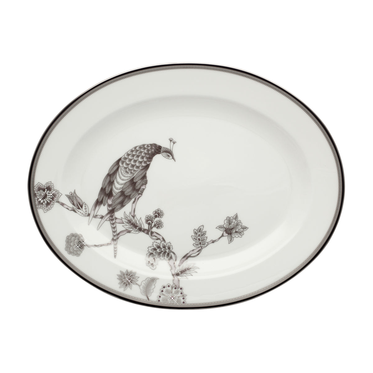 Pavo Silver - 12&quot; Oval Platter