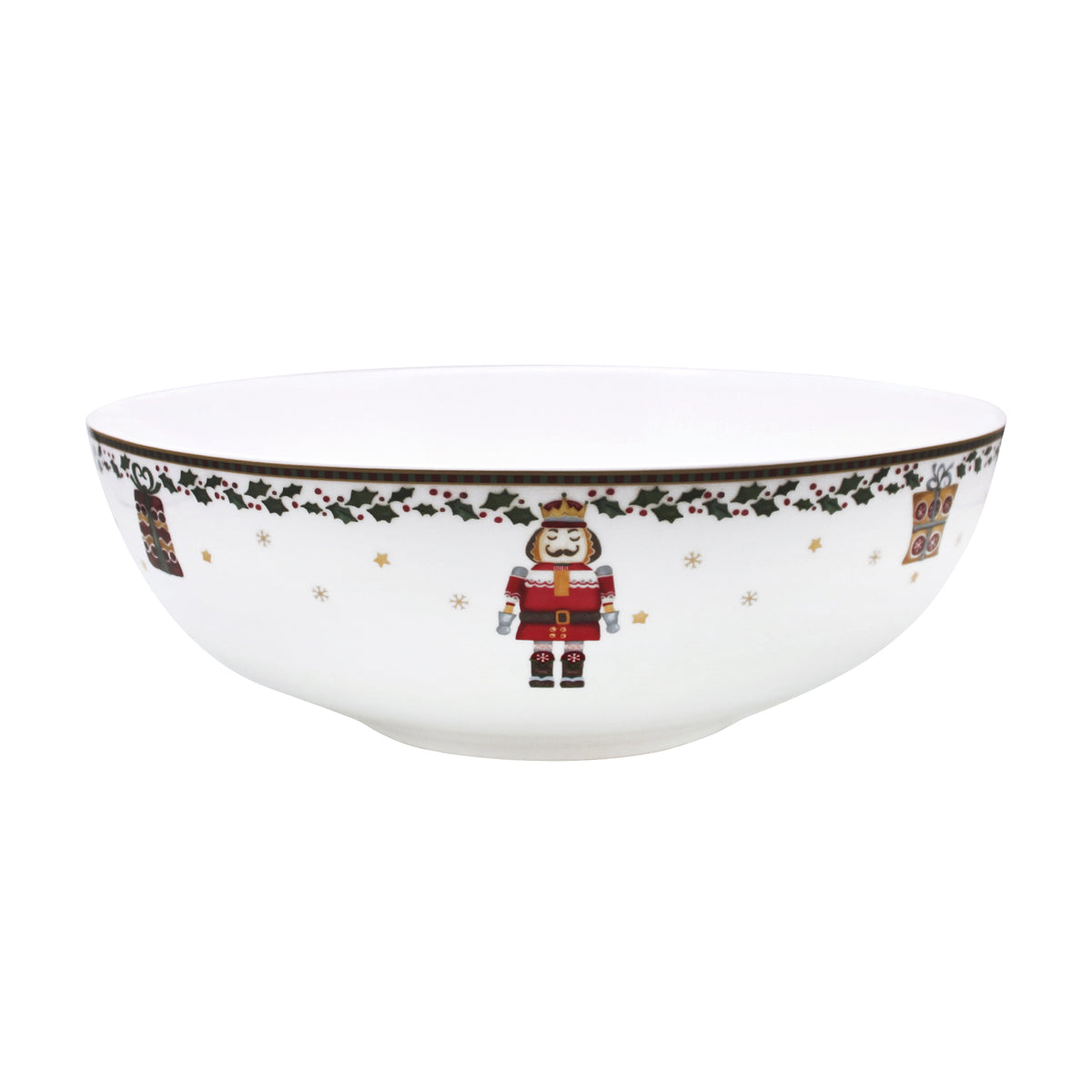 Prouna Nutcracker Serving Bowl White Background Photo