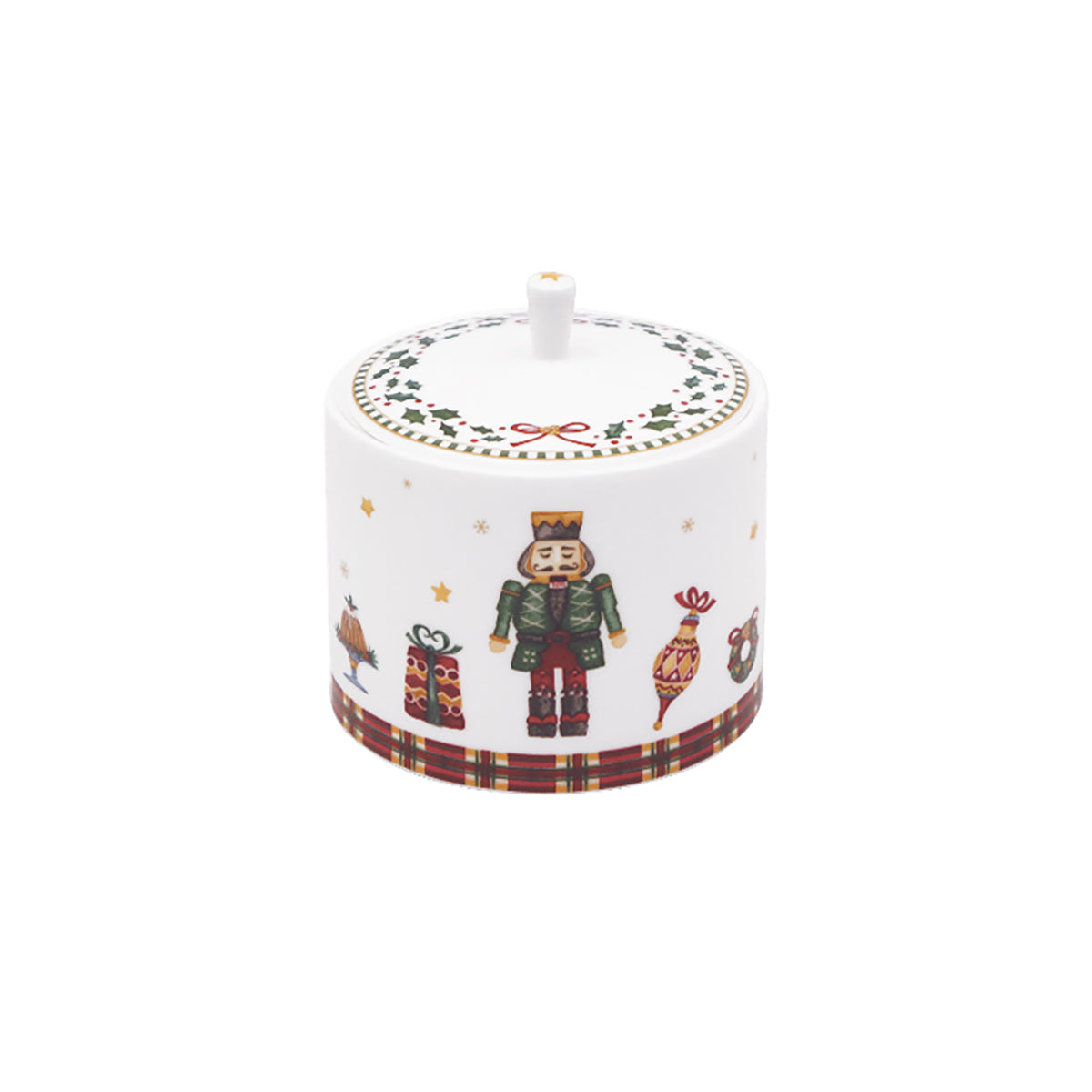 Prouna Nutcracker Sugar Bowl White Background Photo