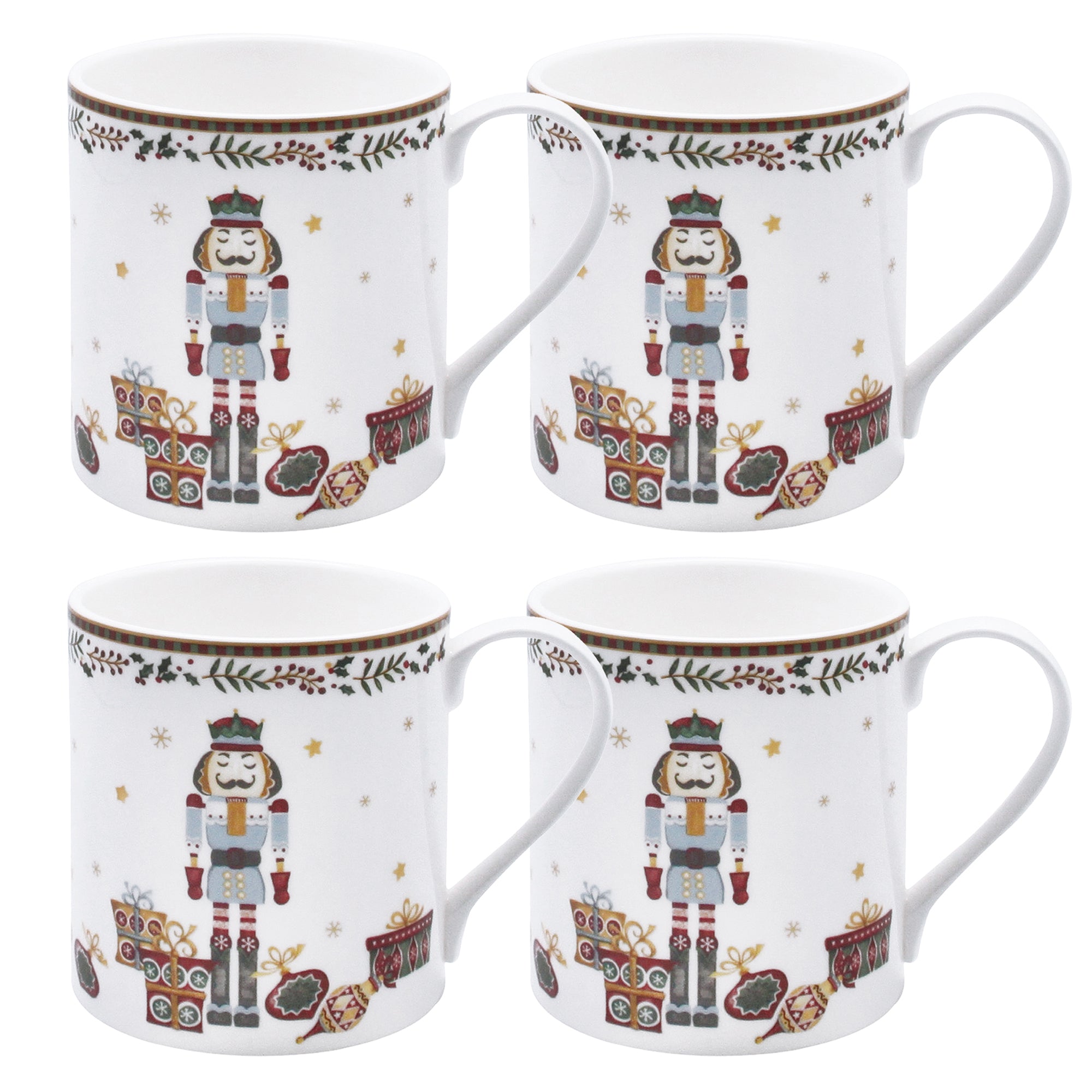 Prouna Nutcracker Mug Set of 4 White Background Photo