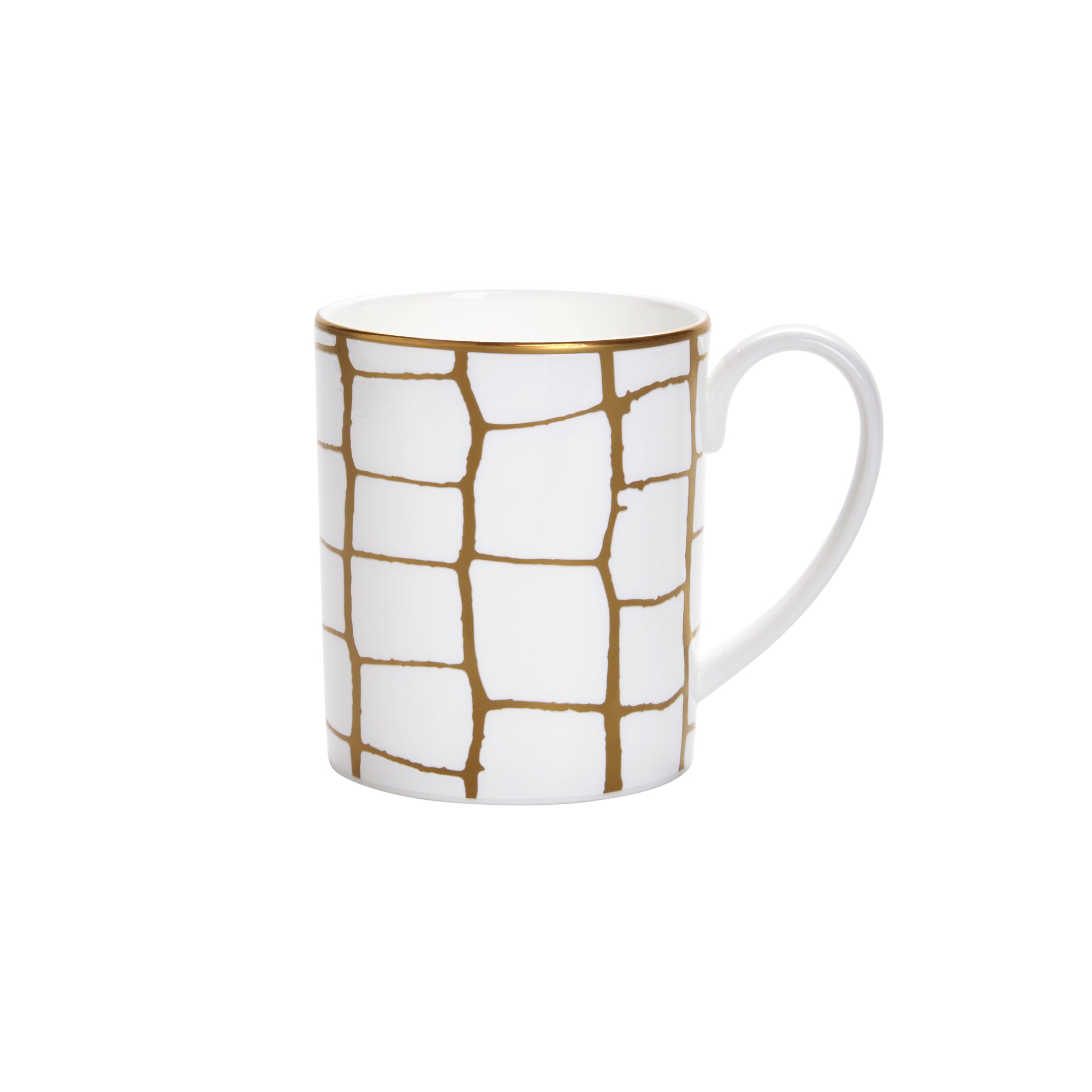 Prouna Alligator Gold Mug White Background Photo