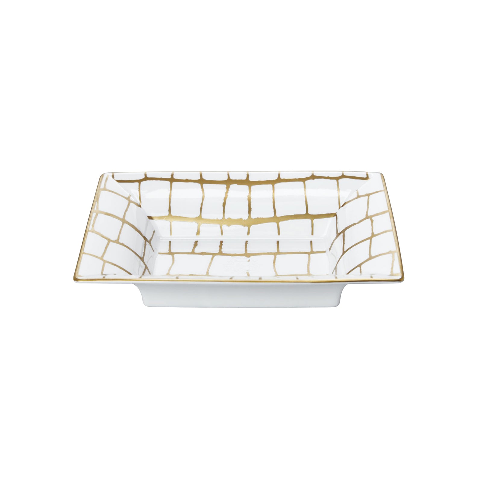 Prouna Alligator Gold Vide Poche / Jewelry Tray White Background Photo