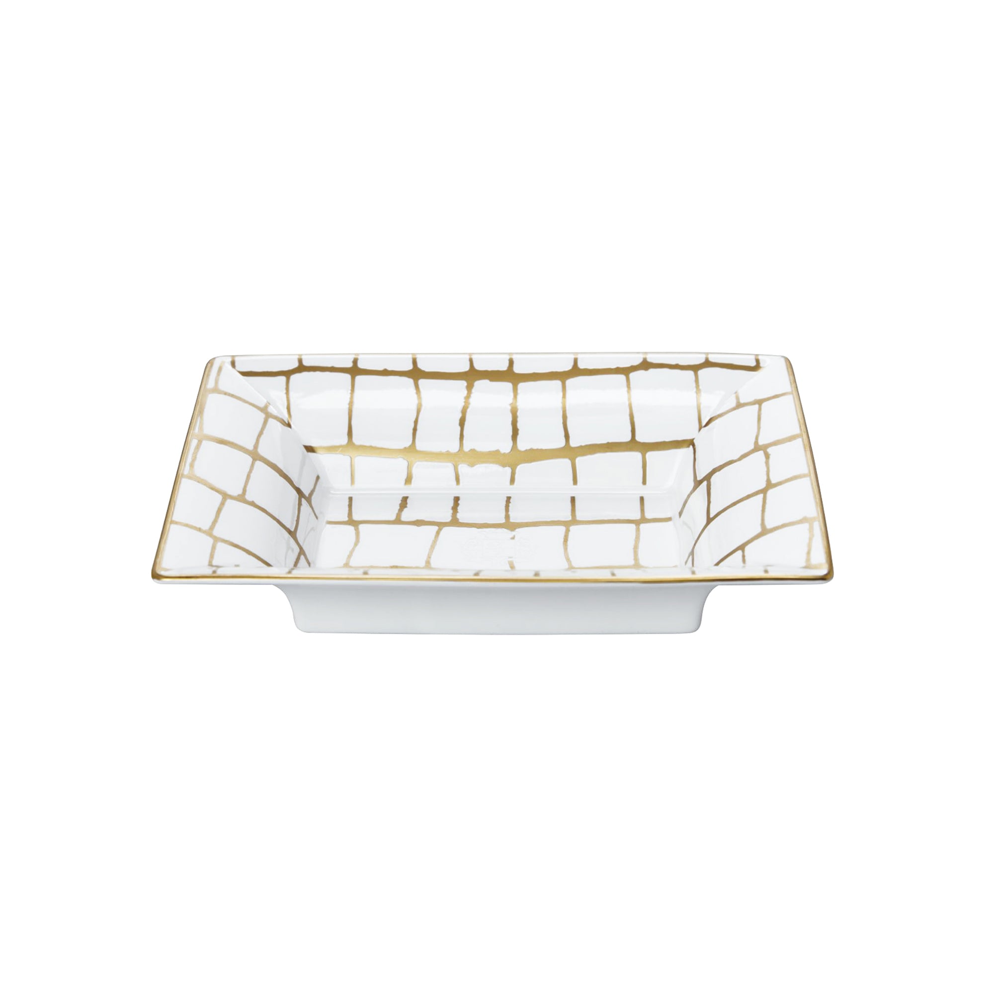 Prouna Alligator Gold Vide Poche / Jewelry Tray White Background Photo