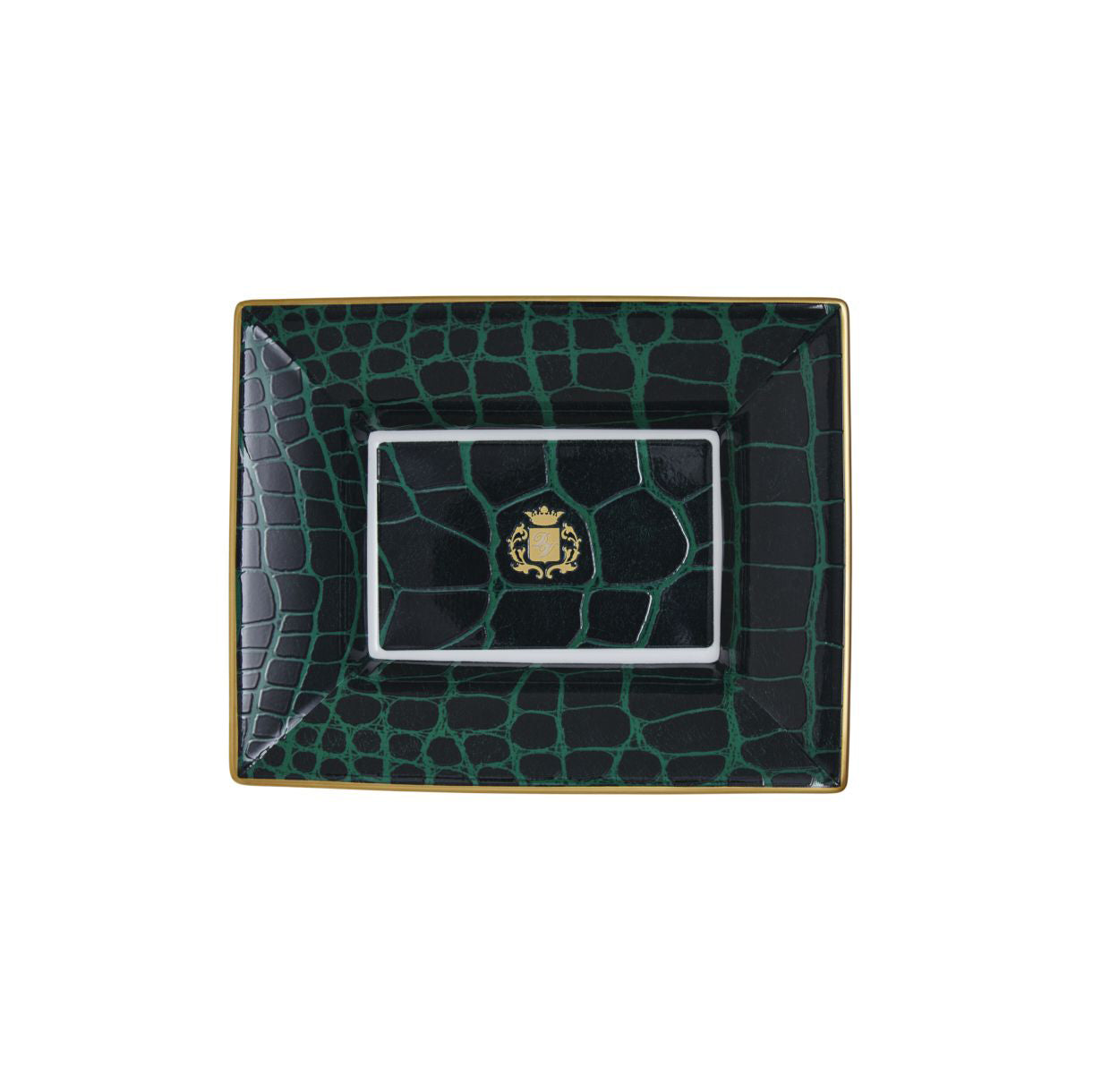 Prouna Alligator Emerald Vide Poche / Jewelry Tray White Background Photo