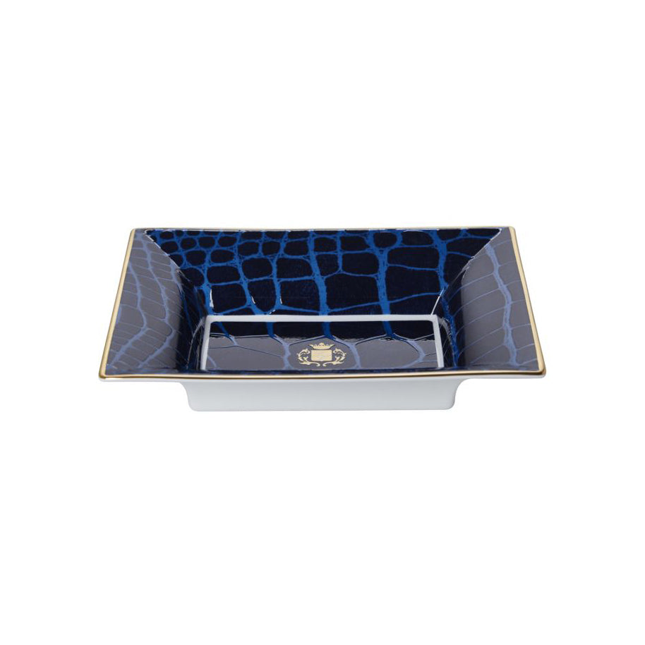 Prouna Alligator Sapphire Vide Poche / Jewelry Tray White Background Photo