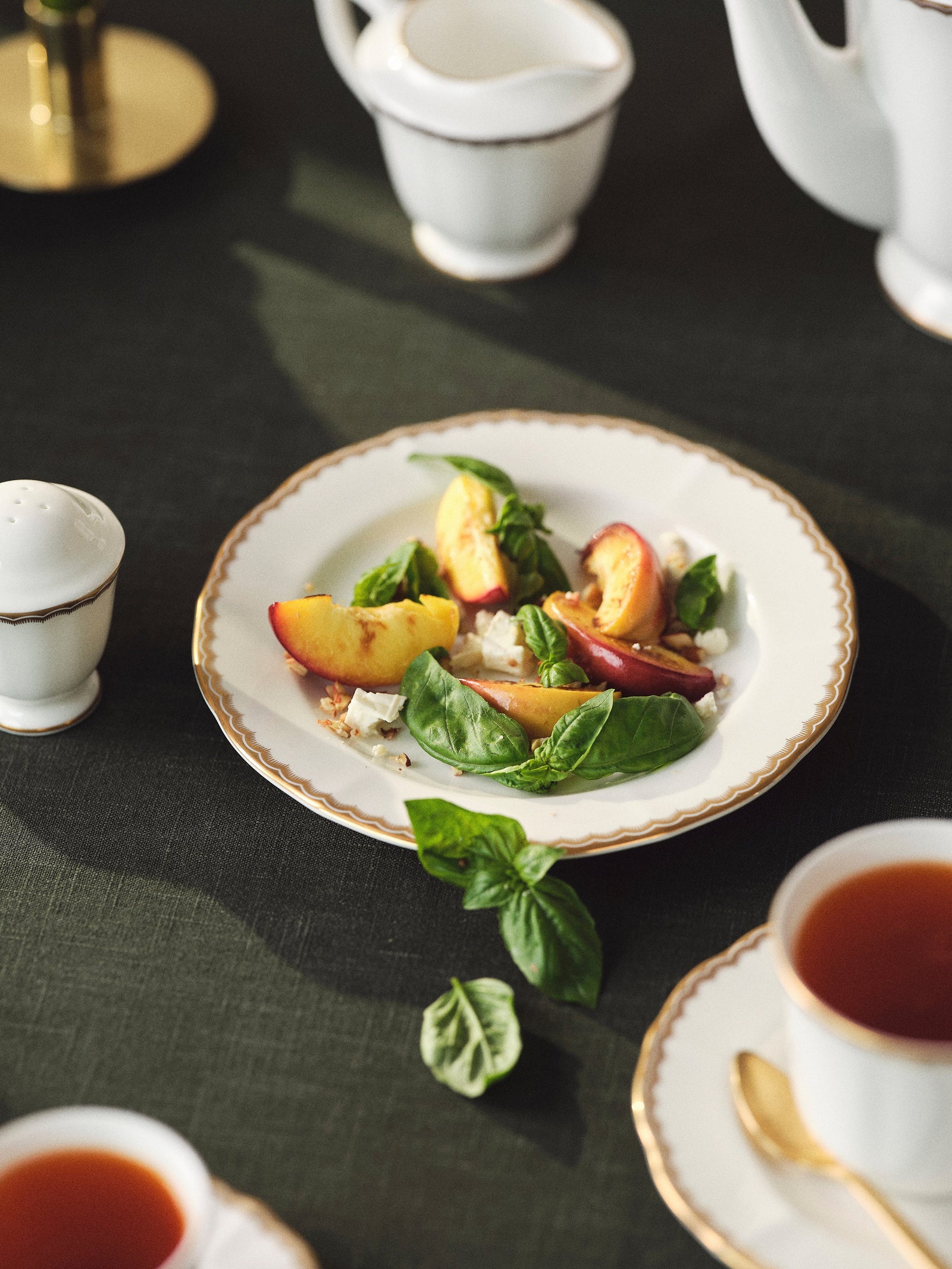 Prouna Antique Gold Soup Bowl White Background Photo