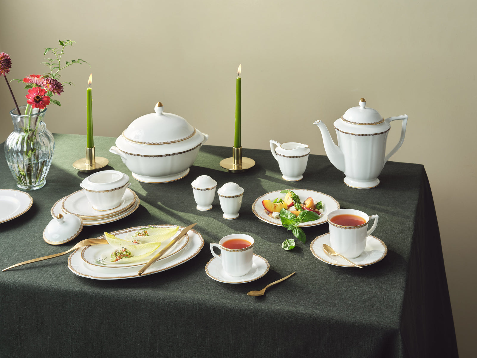 Prouna Antique Gold Cereal / All Purpose Bowl White Background Photo