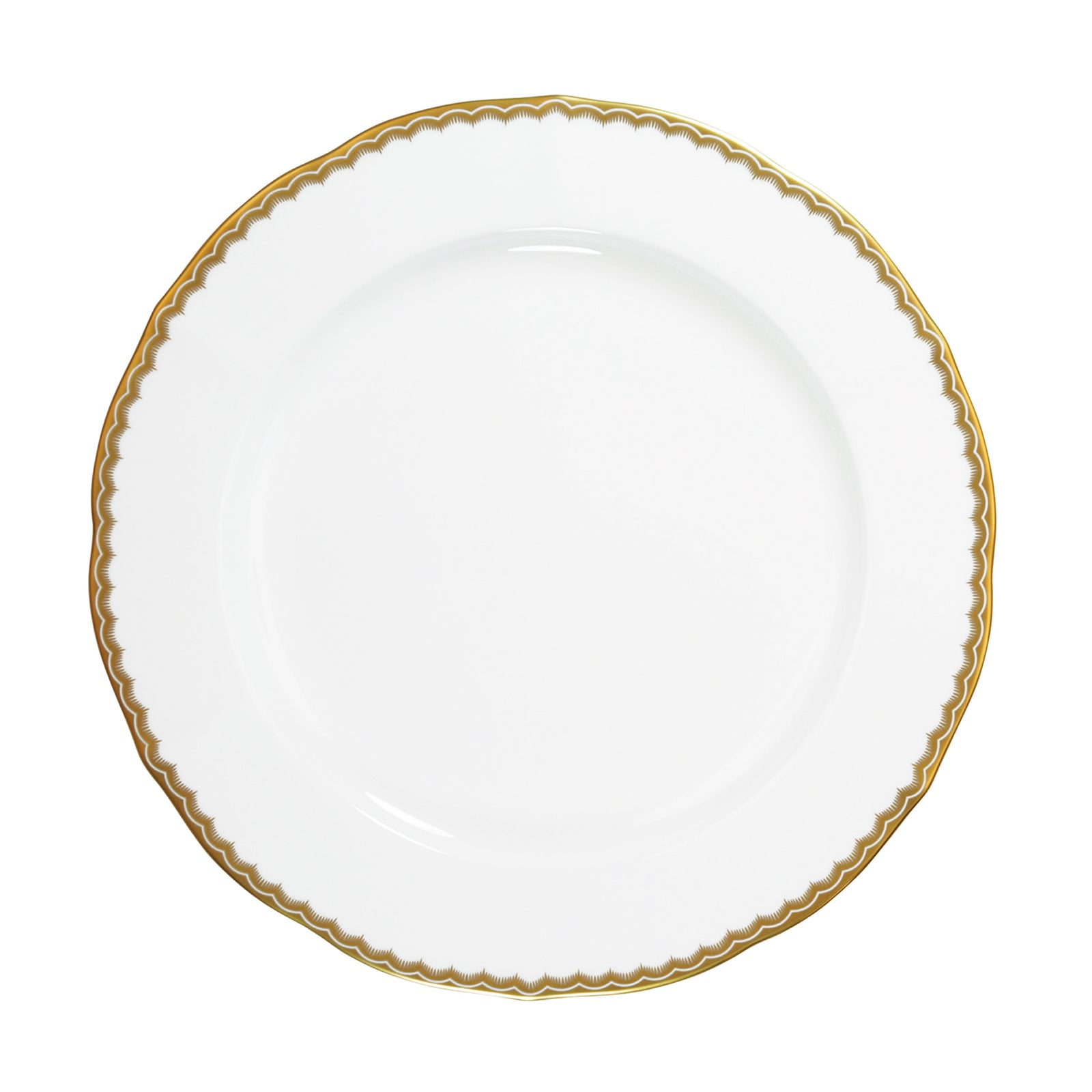 Prouna Antique Gold Dinner Plate White Background Photo