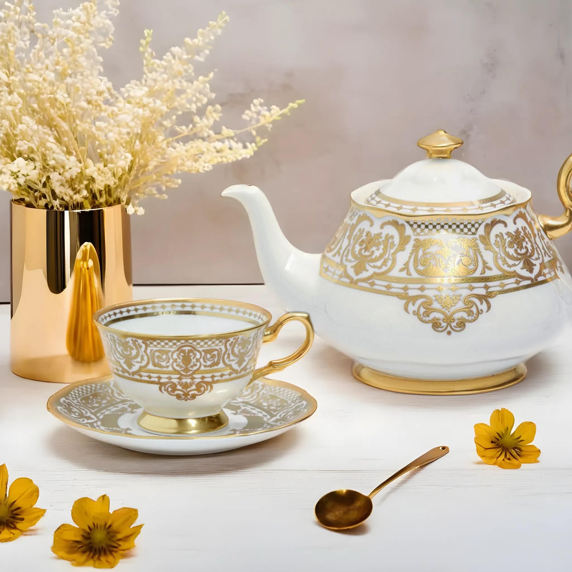 Prouna Carlsbad Queen White Espresso Cup & Saucer White Background Photo