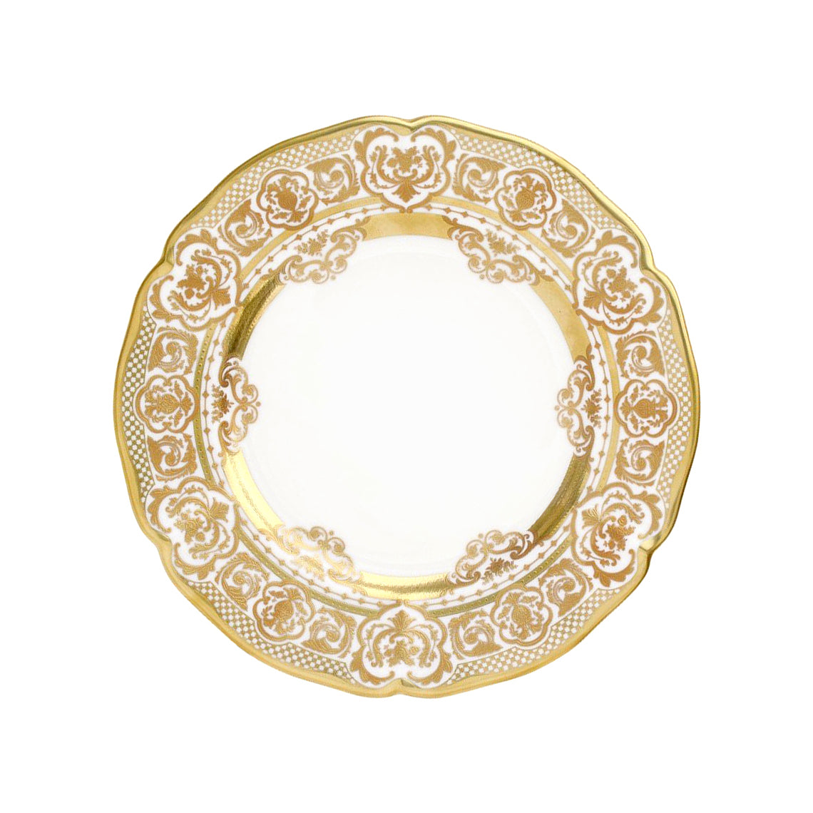 Prouna Carlsbad Queen White Salad / Dessert Plate White Background Photo