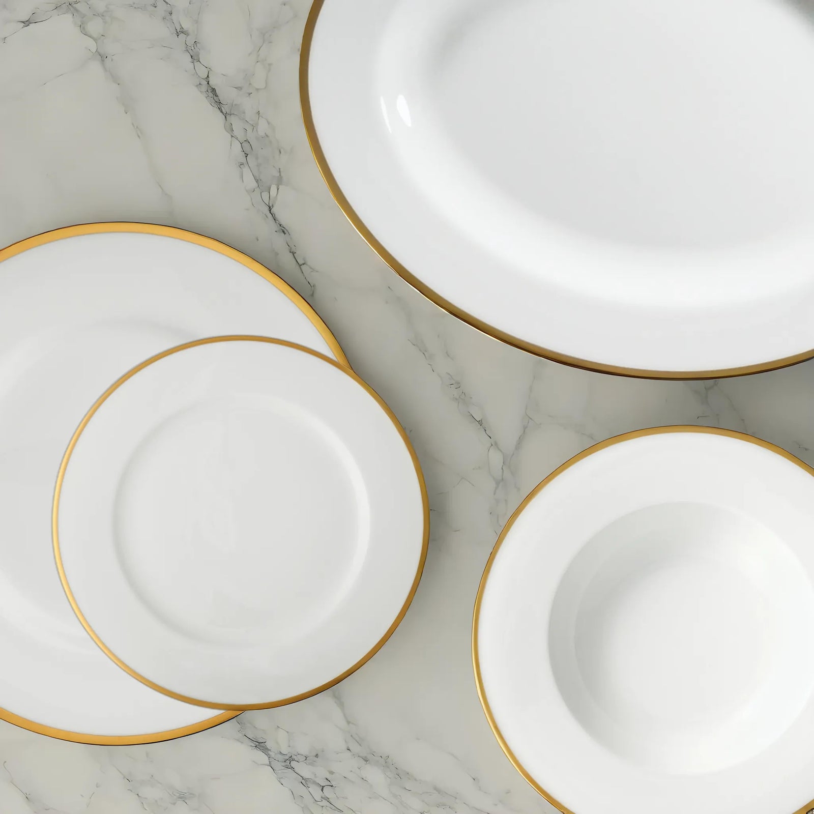 Prouna Comet Gold Bread & Butter Plate White Background Photo