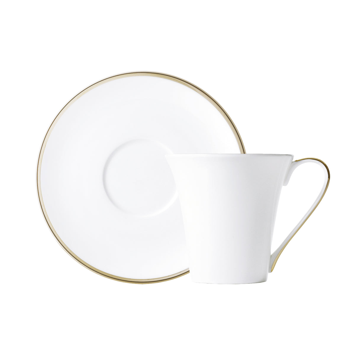 Prouna Comet Gold Cup &amp; Saucer White Background Photo