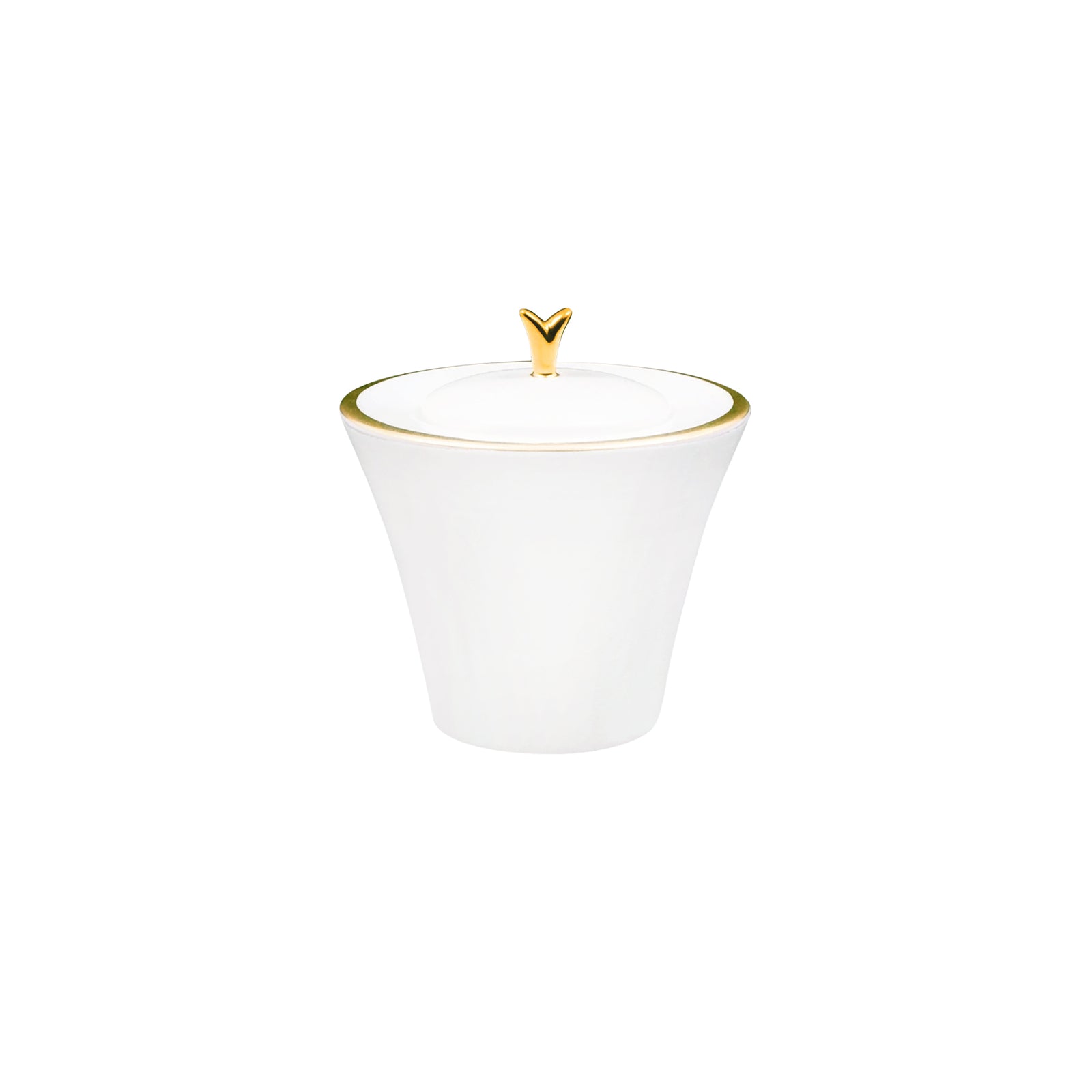 Prouna Comet Gold Sugar Bowl White Background Photo