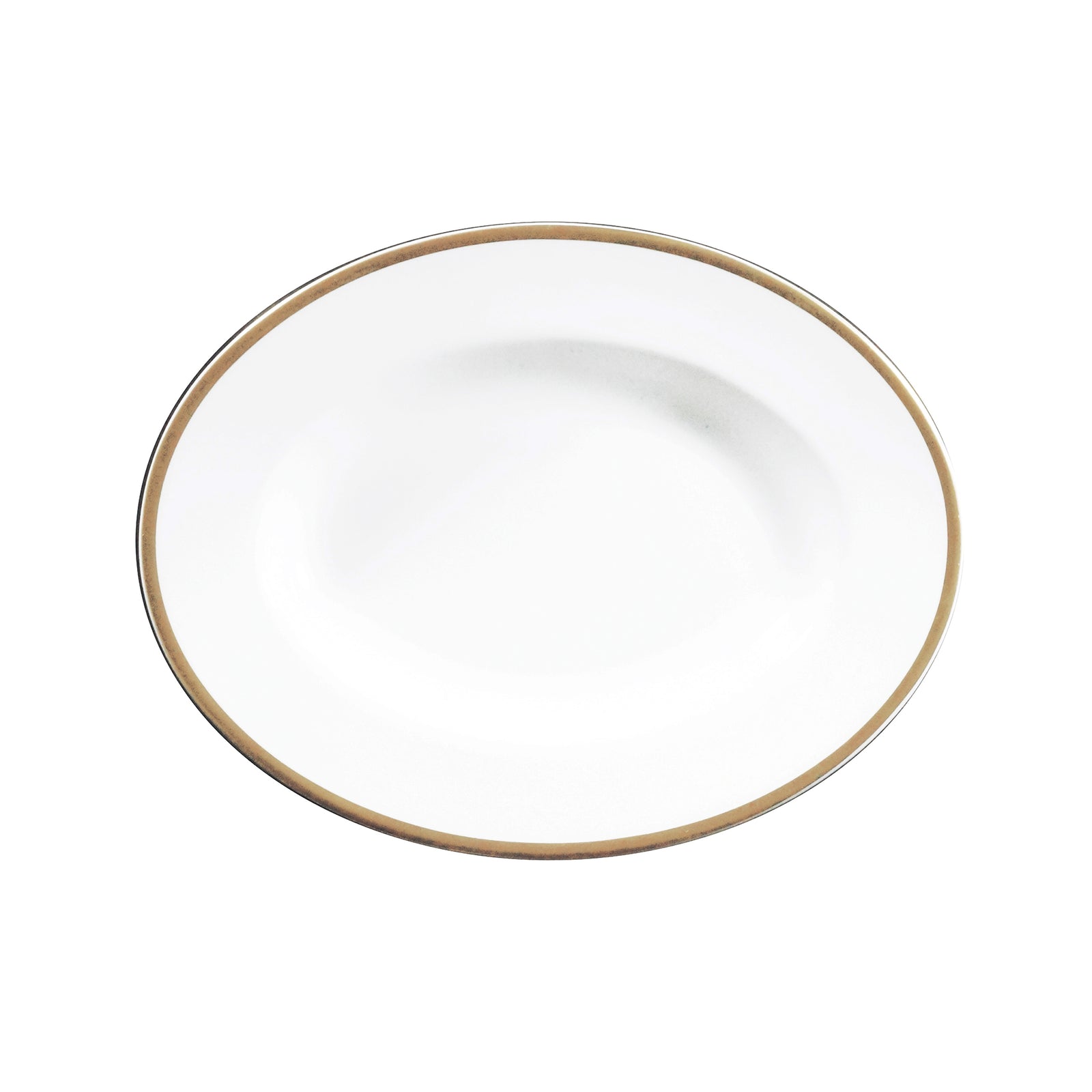 Prouna Comet Gold 9" Oval Platter White Background Photo