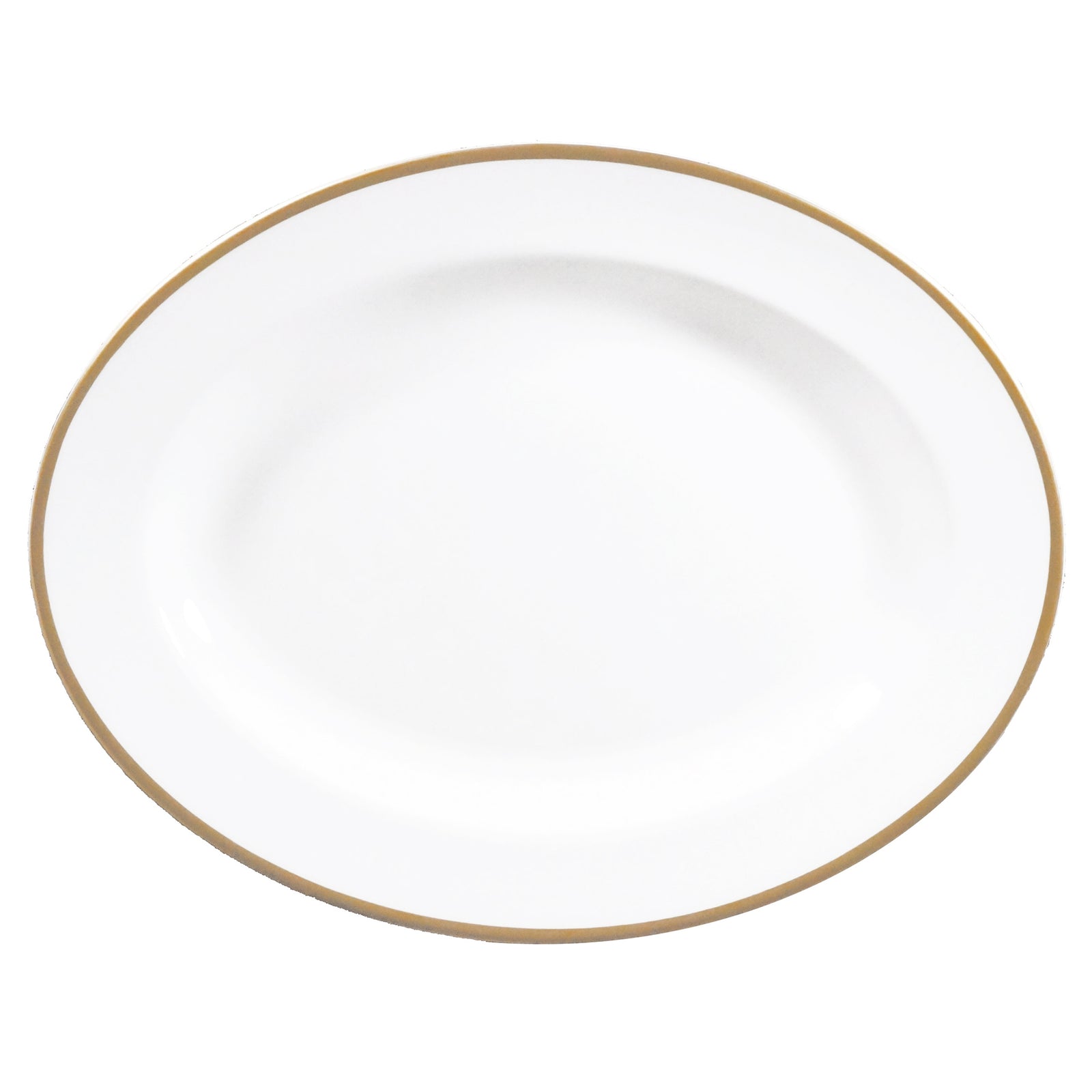Prouna Comet Gold 14" Oval Platter White Background Photo