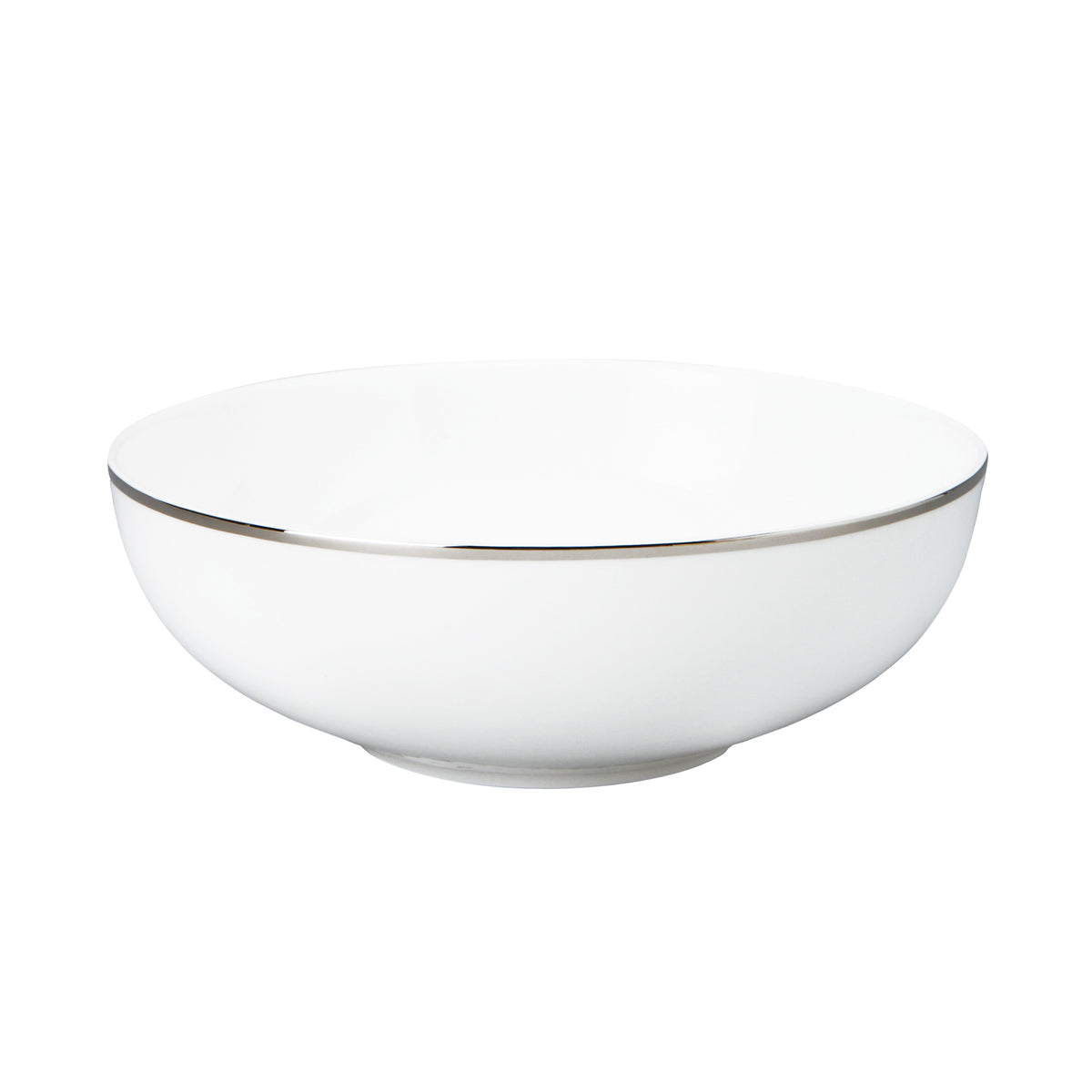 Prouna Comet Platinum Serving Bowl White Background Photo