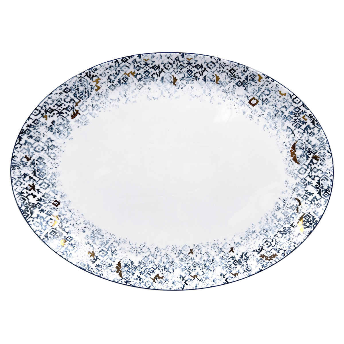 Cuenca 14&quot; Oval Platter White Background Photo