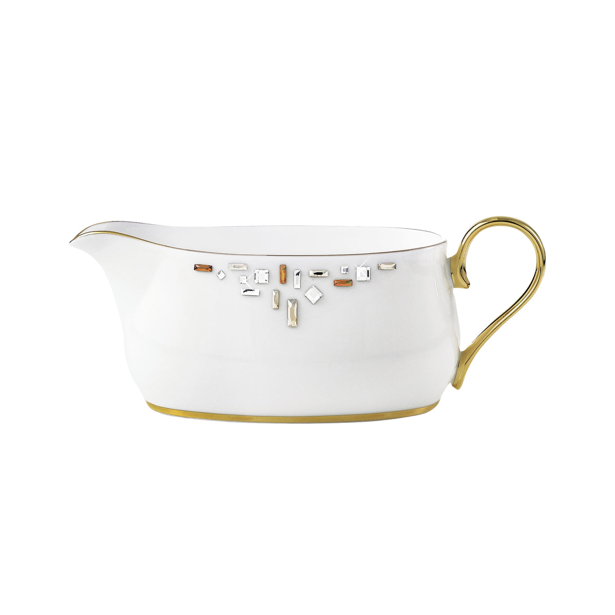 Prouna Diana Gold Gravy Boat White Background Photo