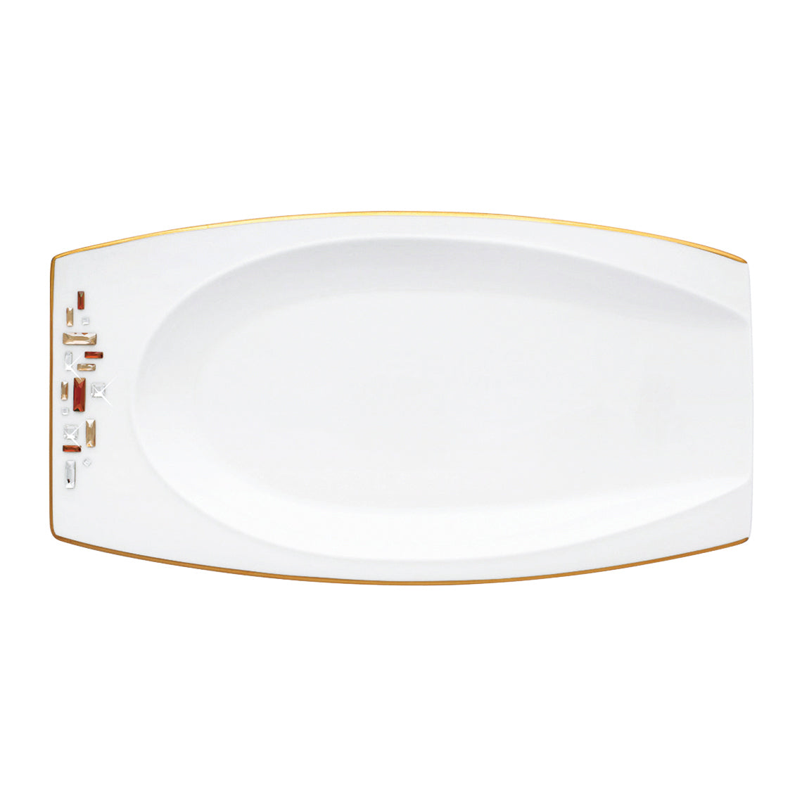 Prouna Diana Gold Sandwich Platter (Large) White Background Photo