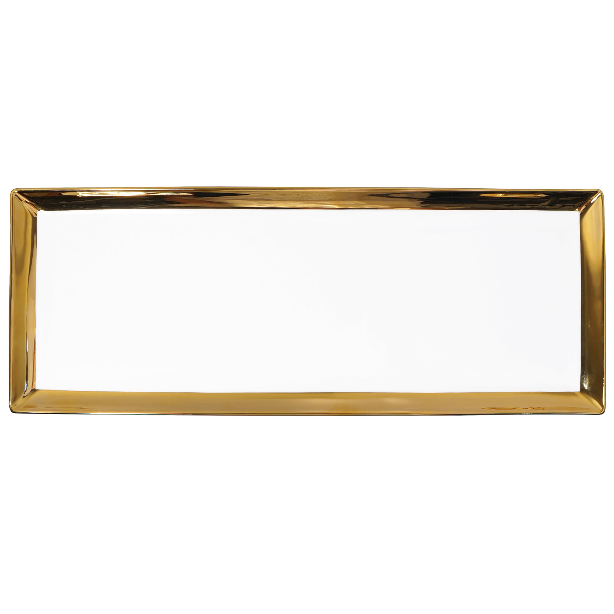 Prouna Diana Gold 15" Sandwich / Cake Tray White Background Photo