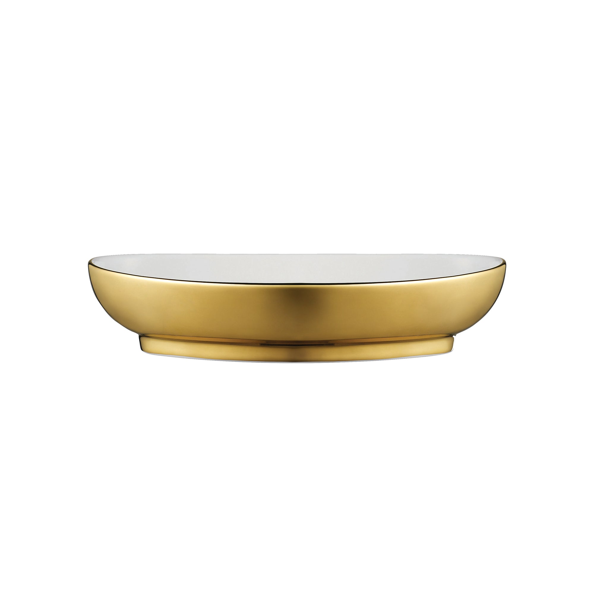 Prouna Diana Gold 9" Oval Platter White Background Photo