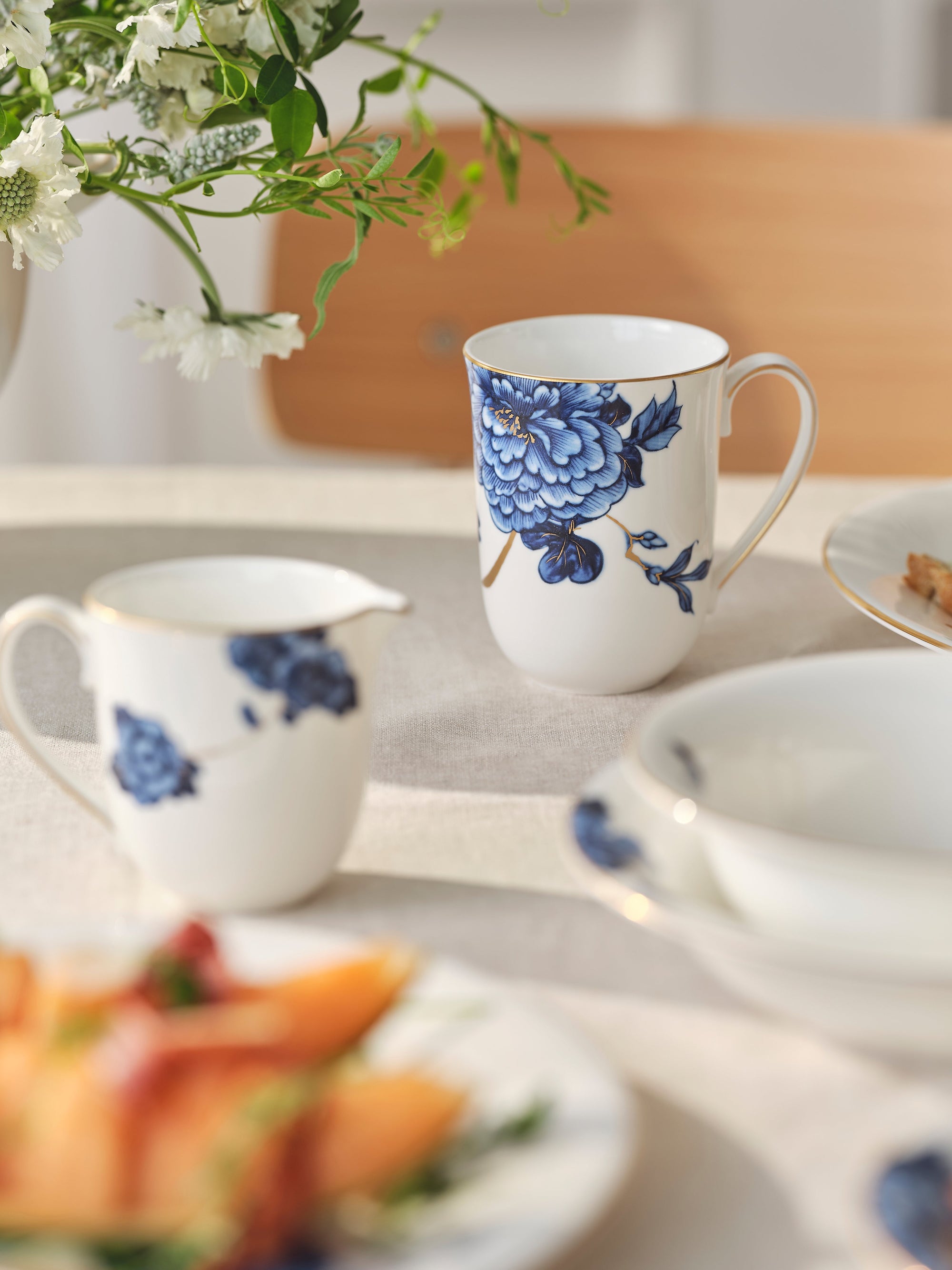 Prouna Emperor Flower Mug Set of 4 White Background Photo
