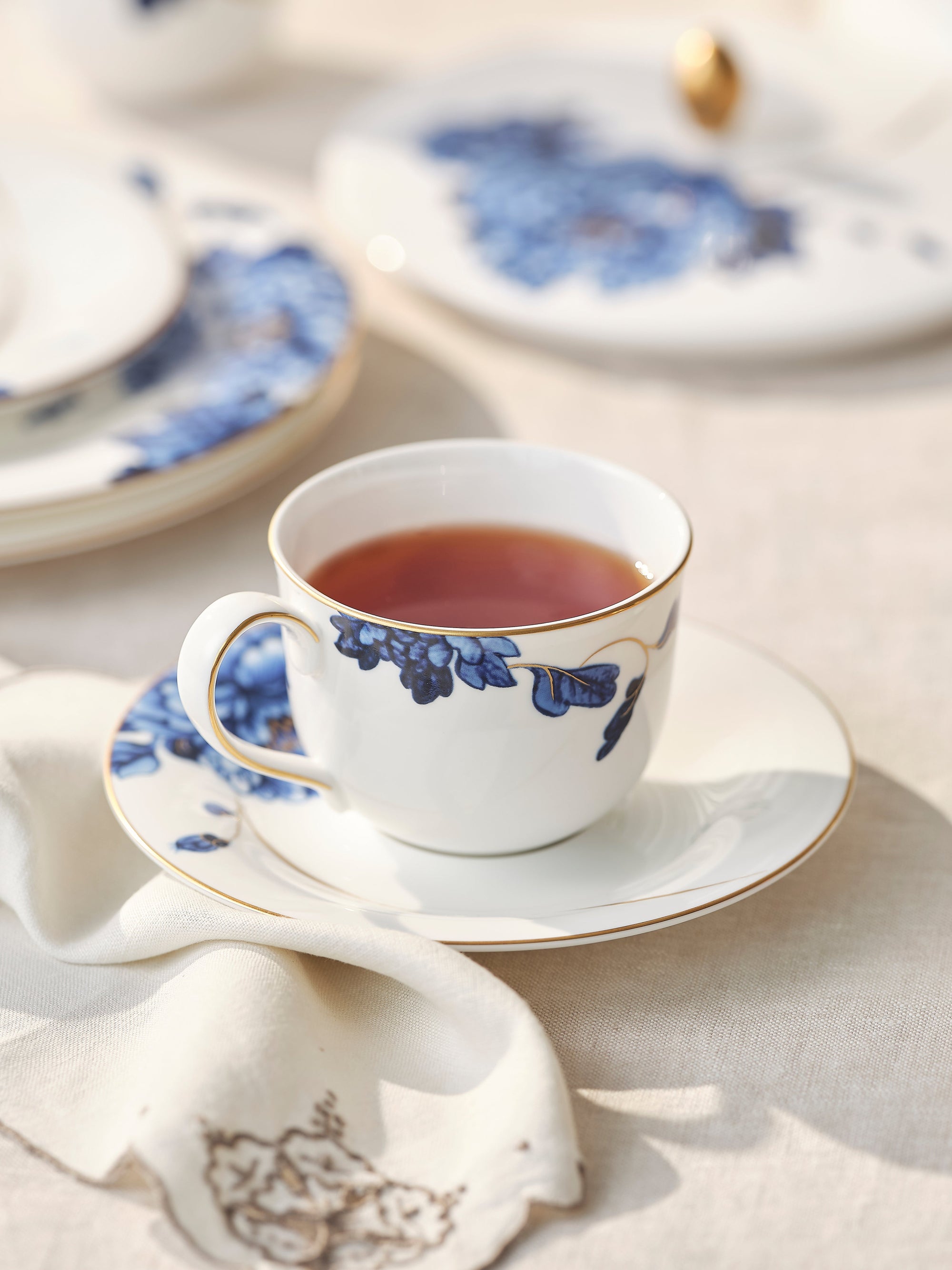 Prouna Emperor Flower Tea Cup & Saucer White Background Photo