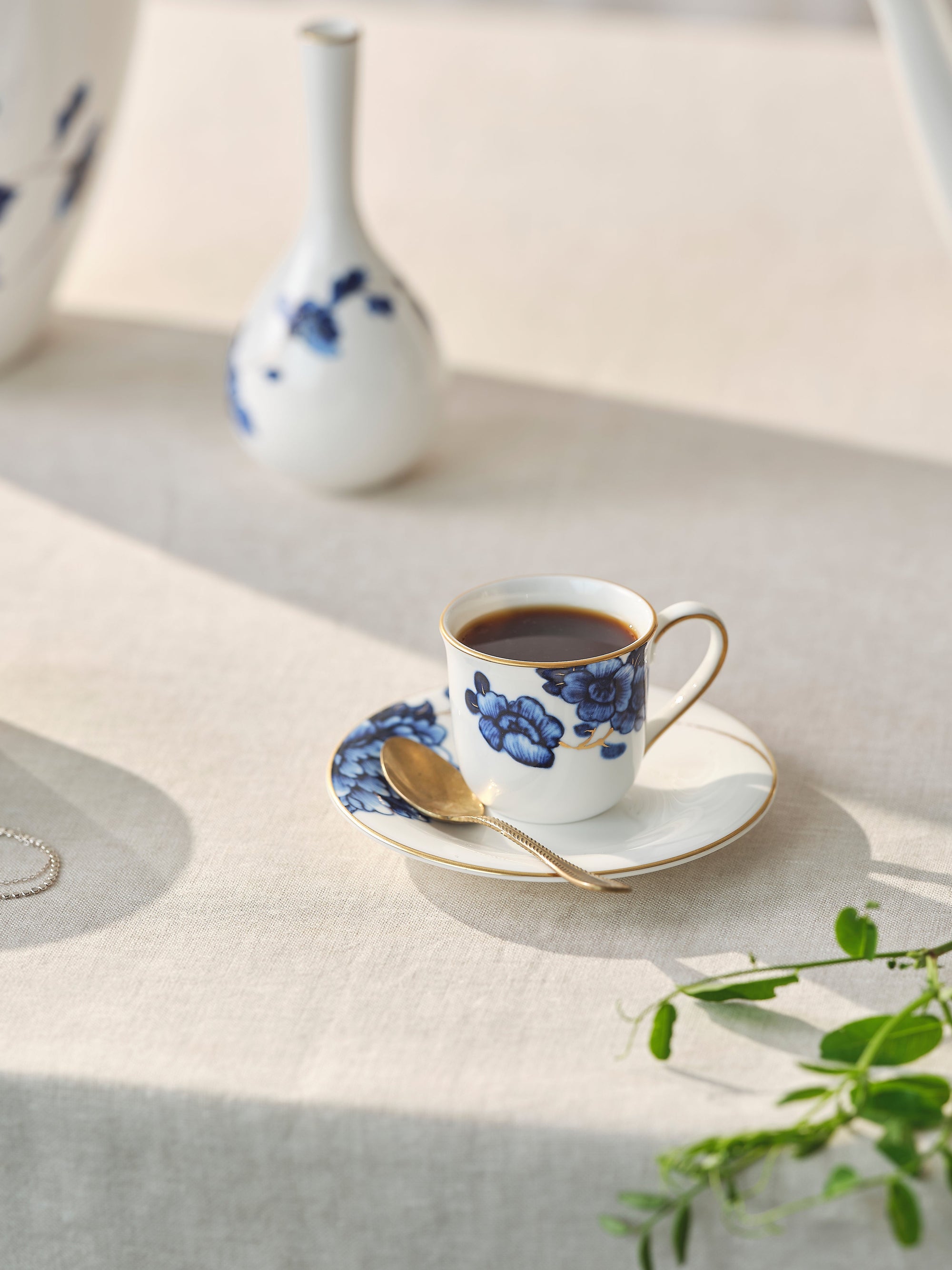 Prouna Emperor Flower Espresso Cup & Saucer White Background Photo