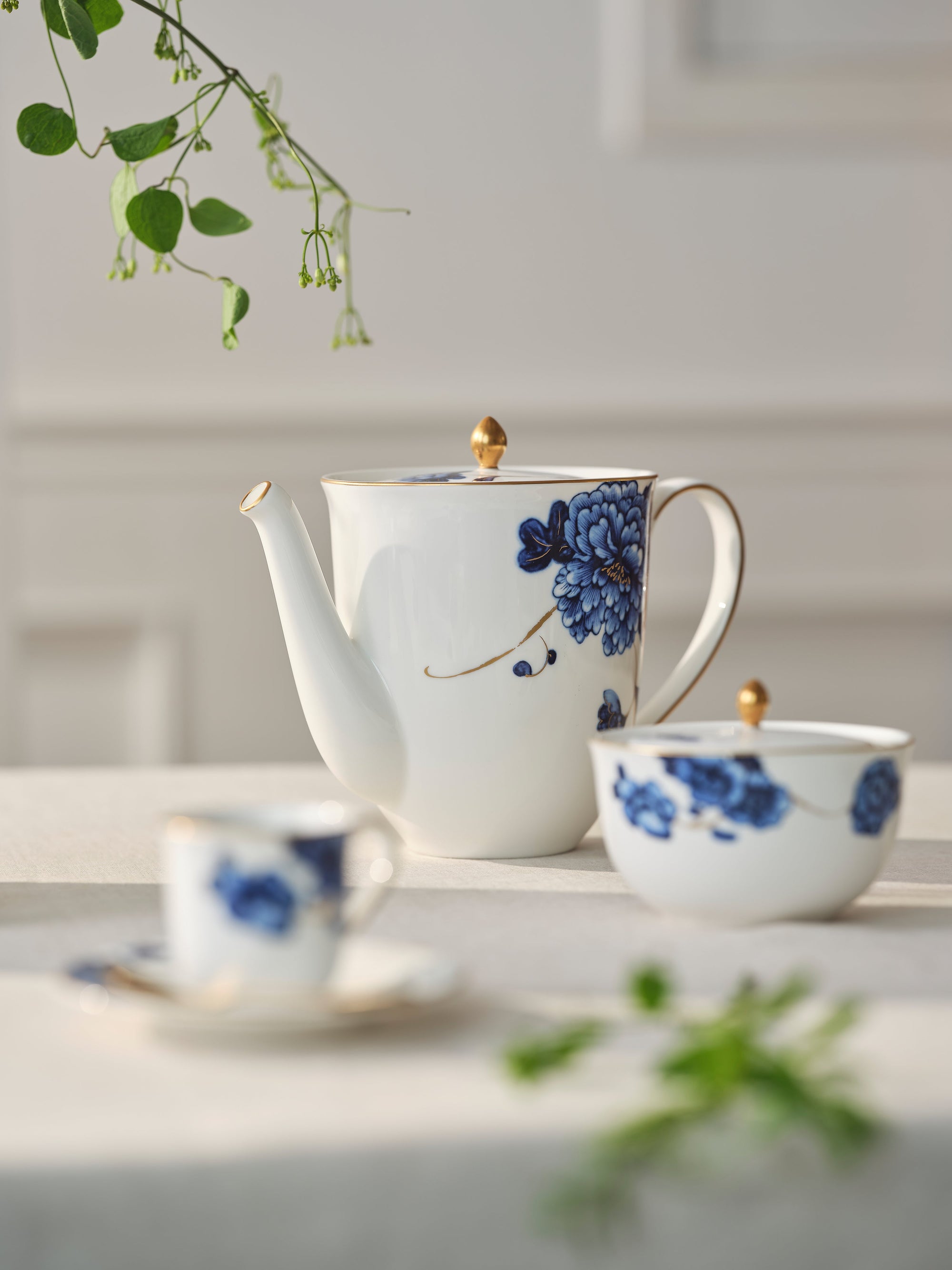 Prouna Emperor Flower Coffee Pot White Background Photo