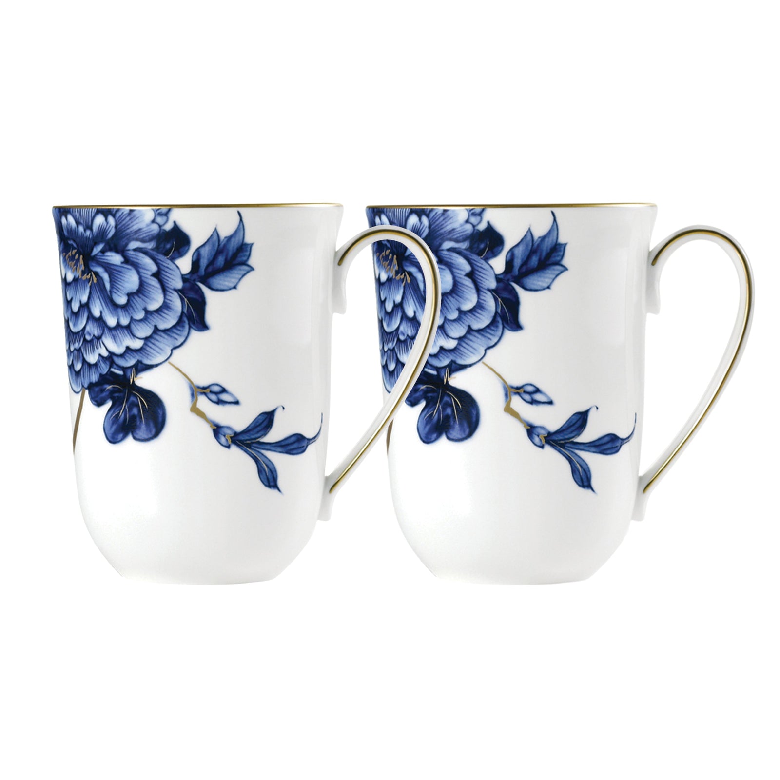 Prouna Emperor Flower Mug Set of Two White Background Photo