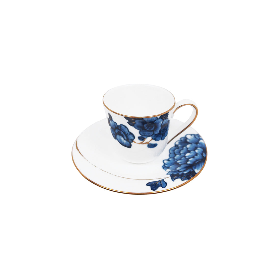 Prouna Emperor Flower Espresso Cup &amp; Saucer White Background Photo