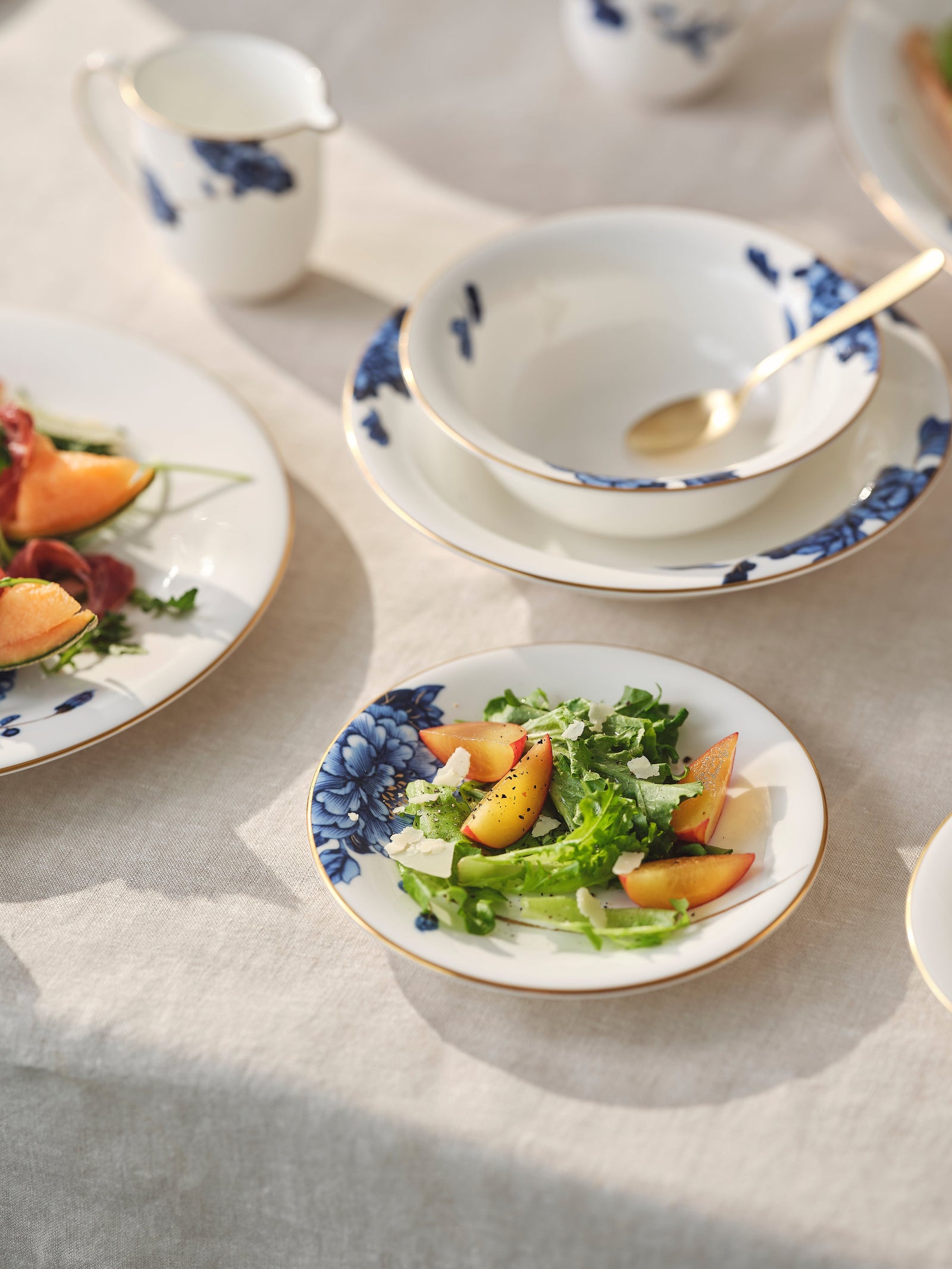 Prouna Emperor Flower Bread & Butter Plate White Background Photo