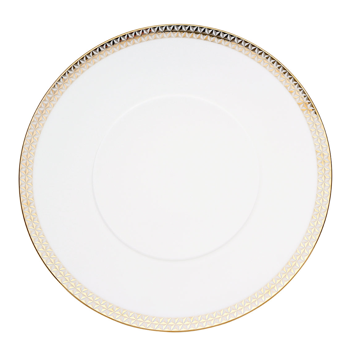 Prouna Gem Cut Gold Charger Plate White Background Photo