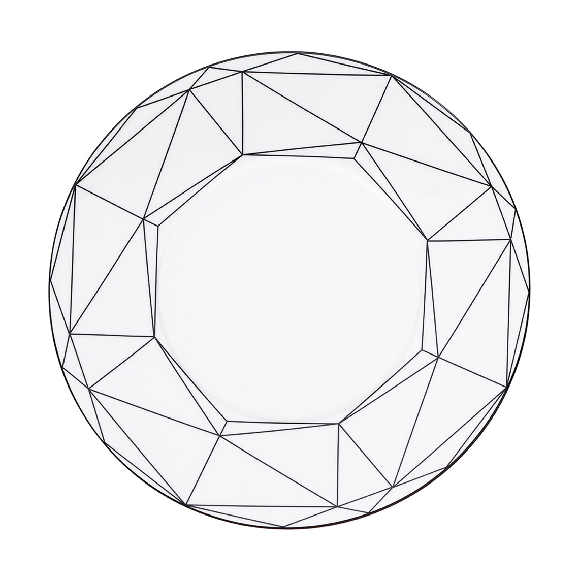 Prouna Gem Cut Onyx Dinner Plate White Background Photo