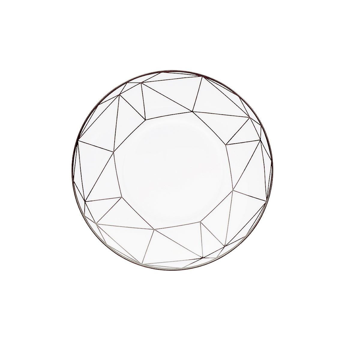 Prouna Gem Cut Onyx Bread & Butter Plate White Background Photo