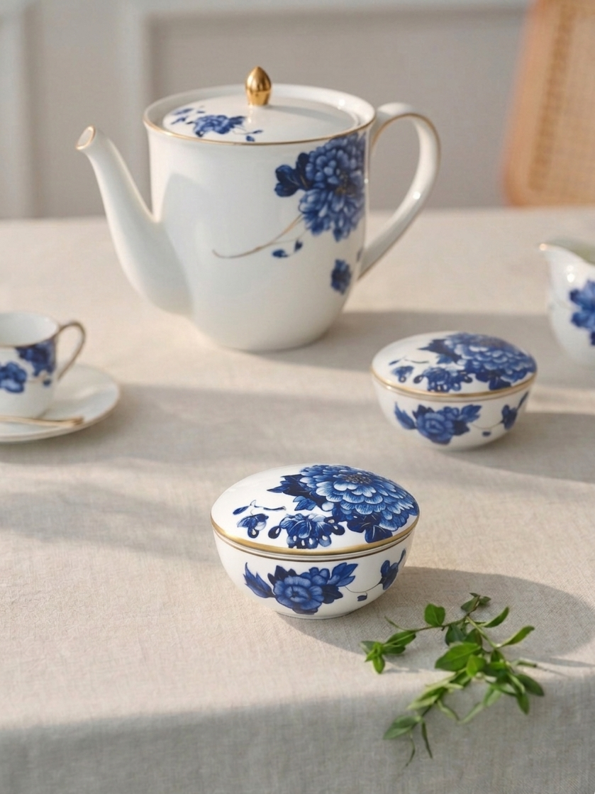 Prouna Emperor Flower Covered All Purpose Bowl White Background Photo
