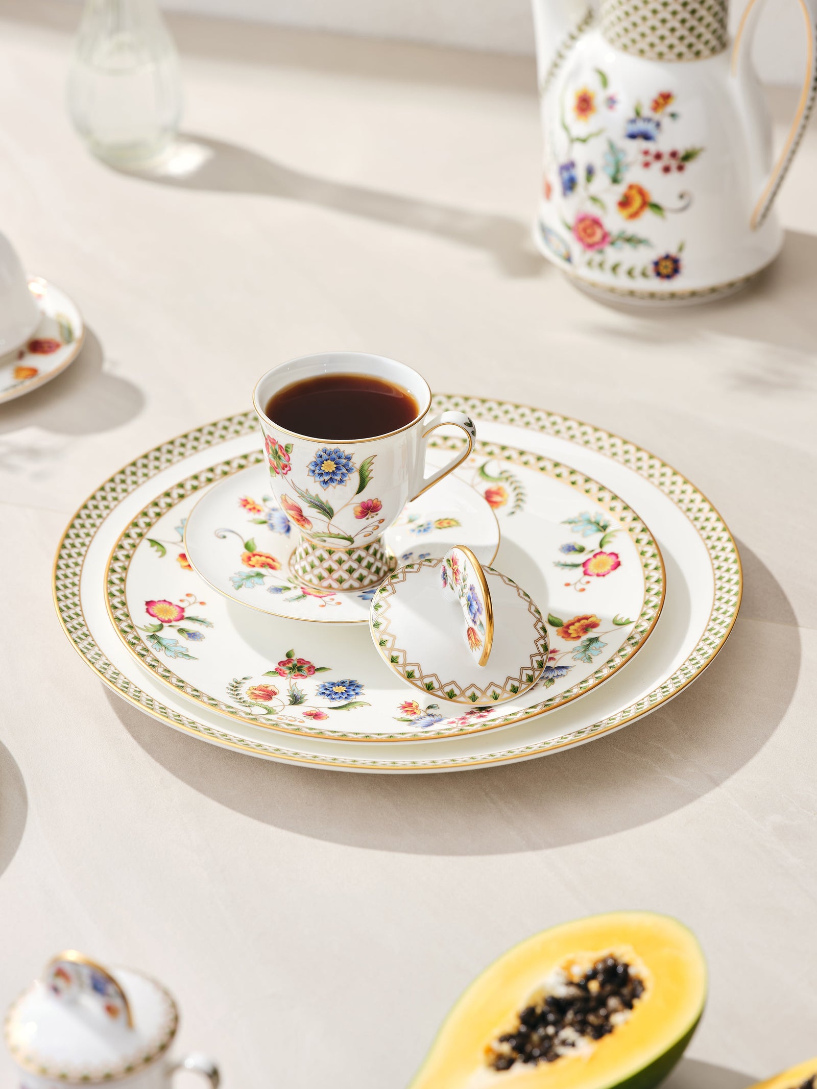 Prouna Gione Espresso Cup & Saucer White Background Photo