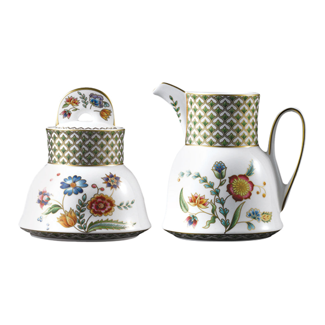 Prouna Gione Sugar Bowl &amp; Creamer White Background Photo