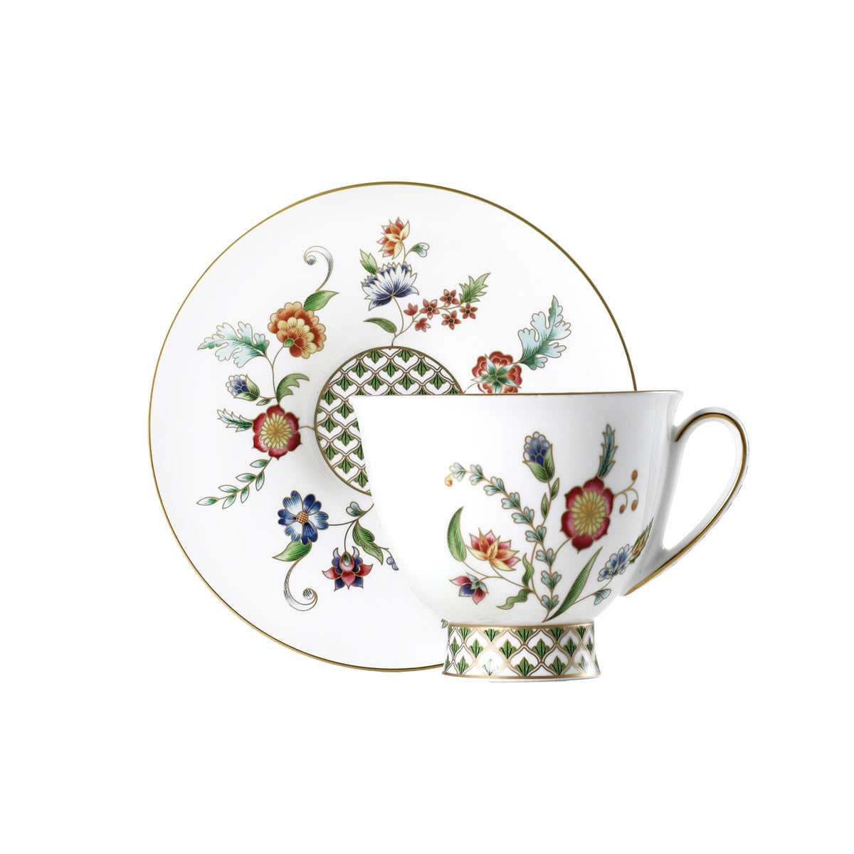 Prouna Gione Tea Cup &amp; Saucer White Background Photo