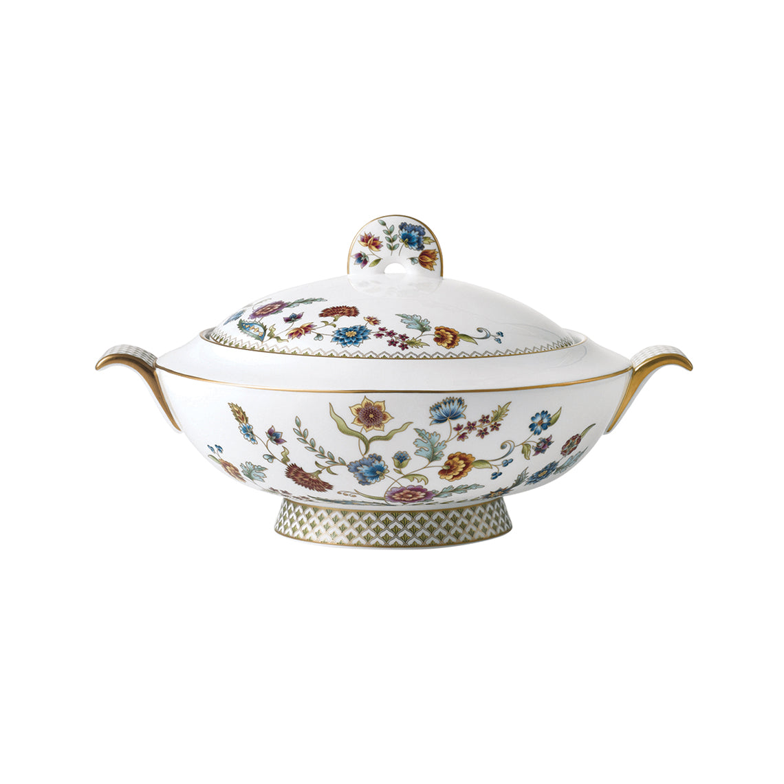 Prouna Gione Covered Vegetable Bowl / Soup Tureen Small White Background Photo