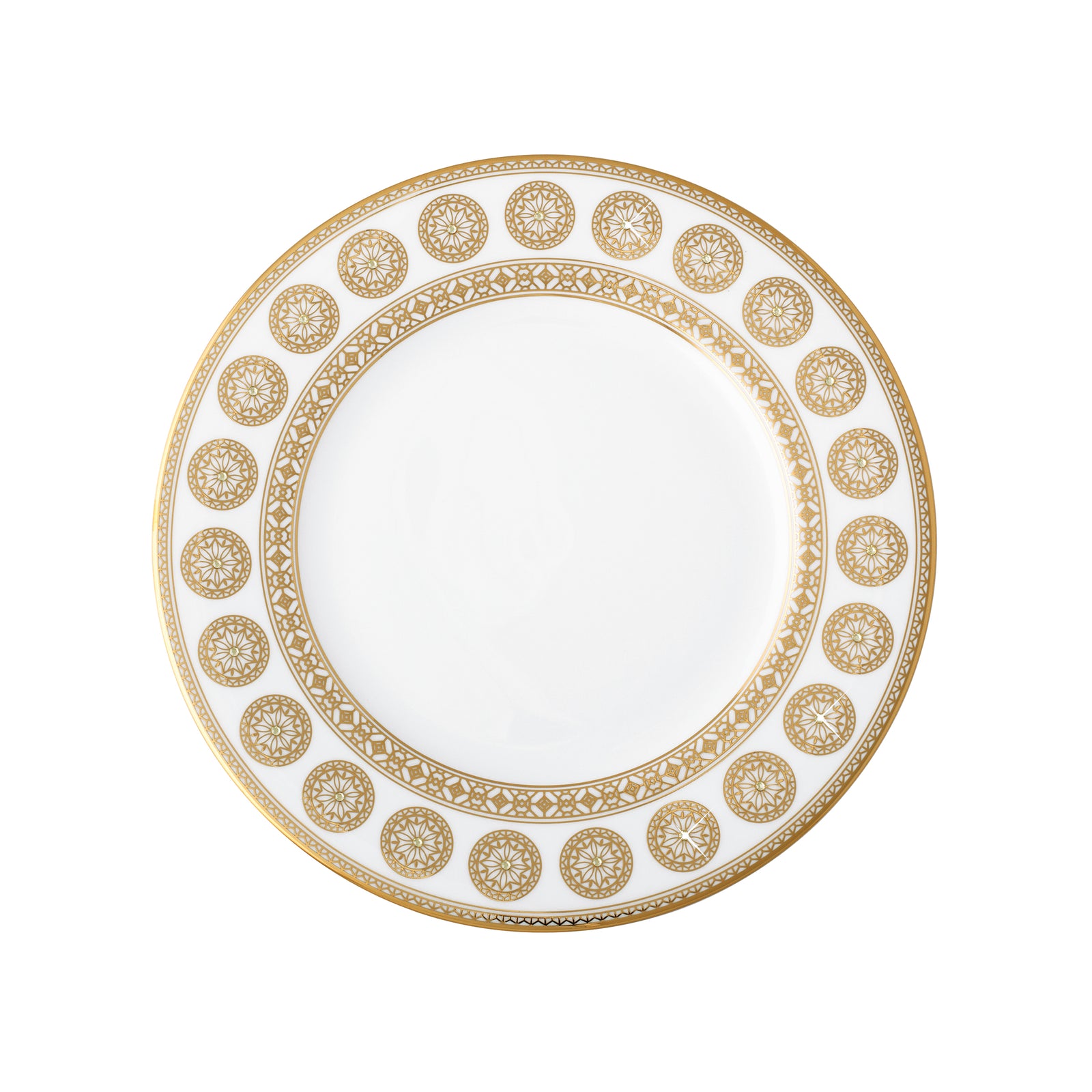 Prouna Golden Leaves Salad / Dessert Plate White Background Photo