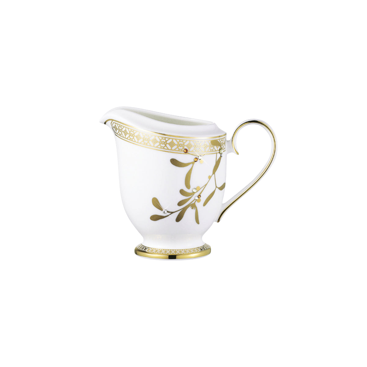 Prouna Golden Leaves Creamer White Background Photo