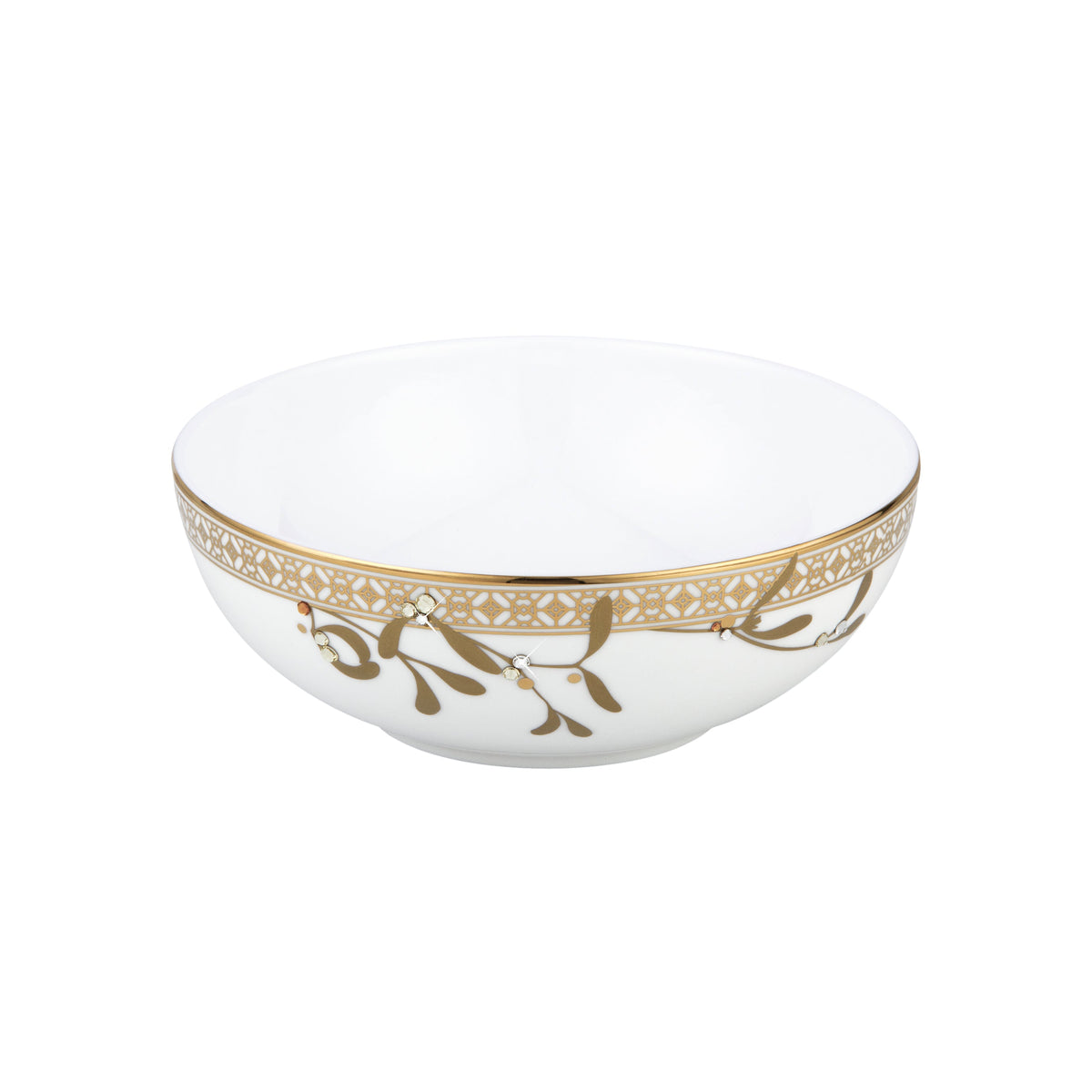 Prouna Golden Leaves 8&quot; Bowl White Background Photo