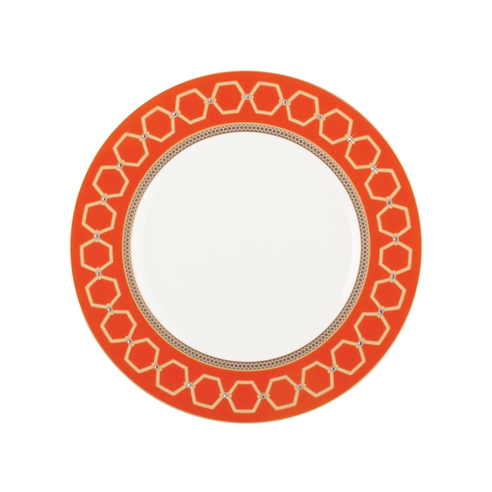 Prouna Honeydew Salad & Dessert Plate White Background Photo